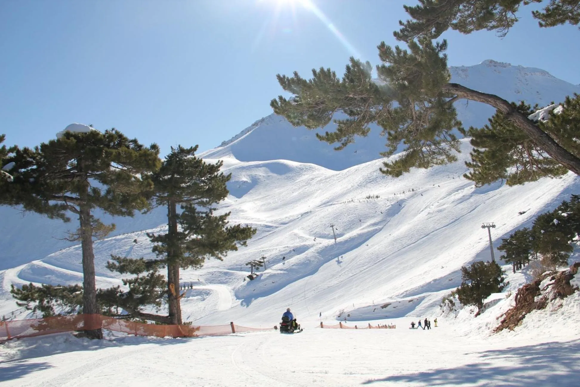 Skiing in Fulya Pension
