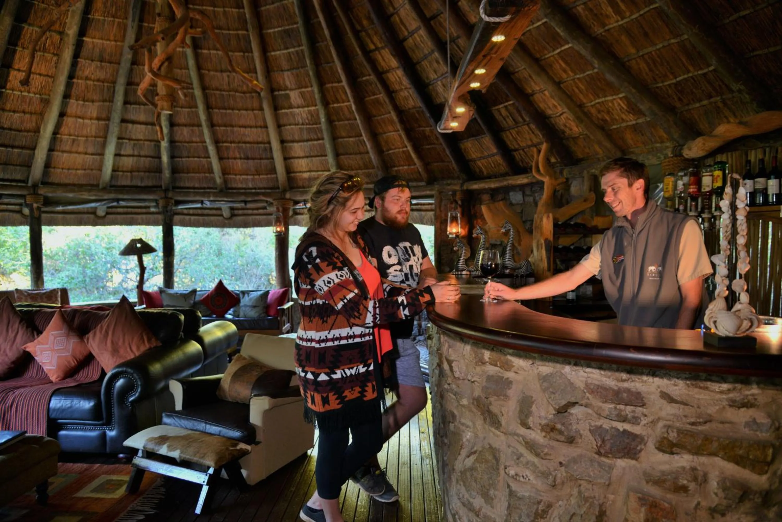 Lounge or bar in Sibuya Game Reserve and Lodge