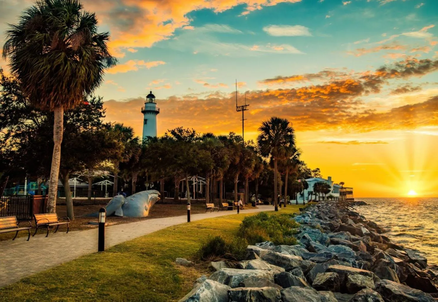Sunset in Comfort Inn Darien - North Brunswick