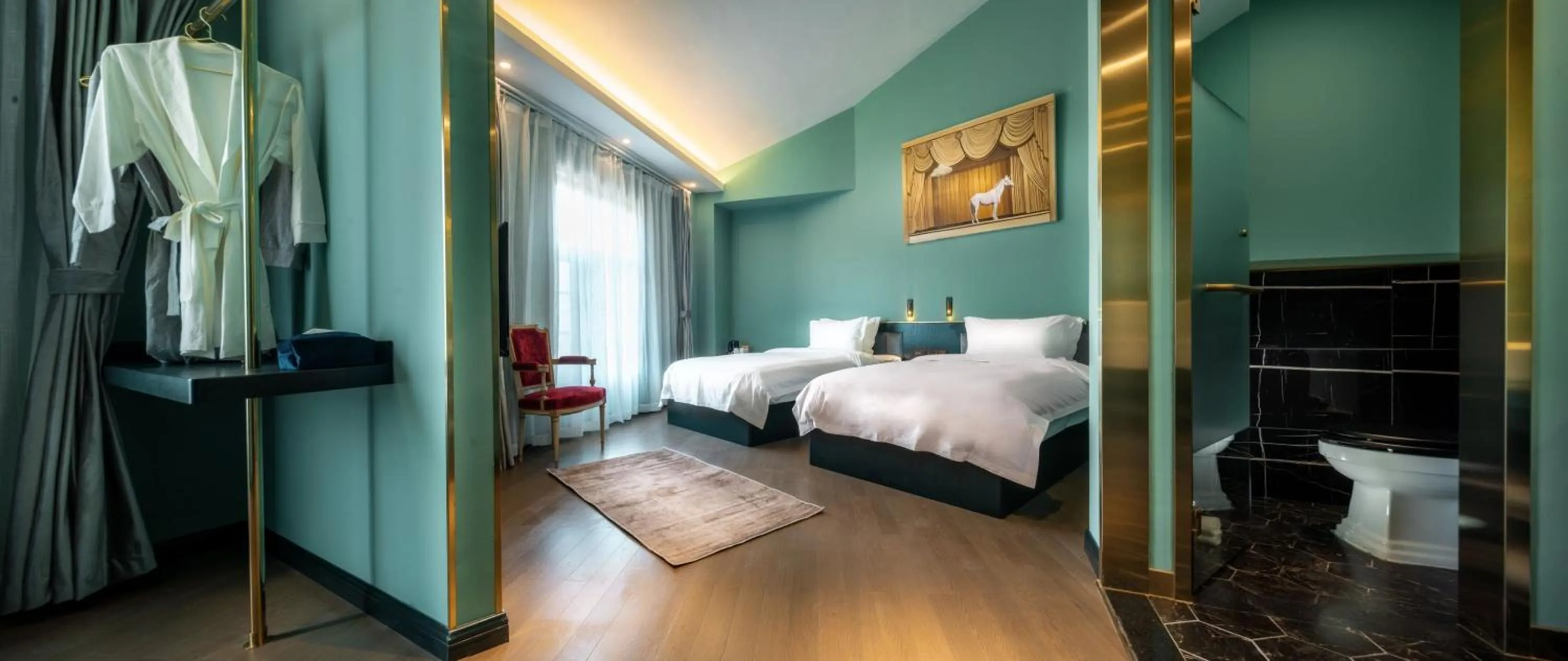 Bed in Moon and Chalice Boutique Hotel