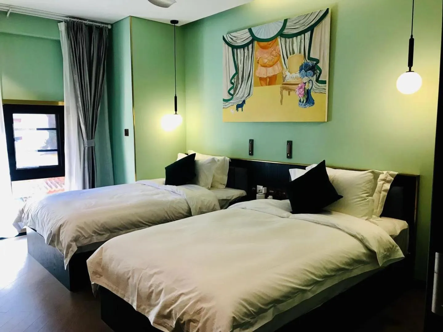 Bed in Moon and Chalice Boutique Hotel