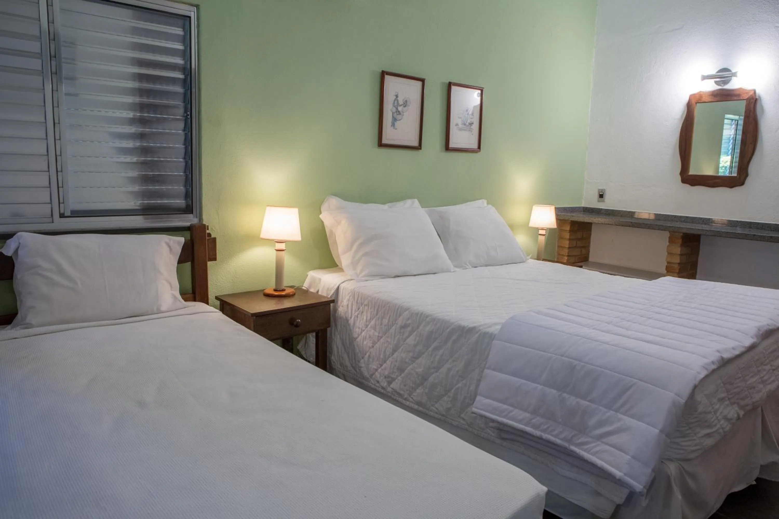 Bed in Hotel Fazenda Sete Lagos