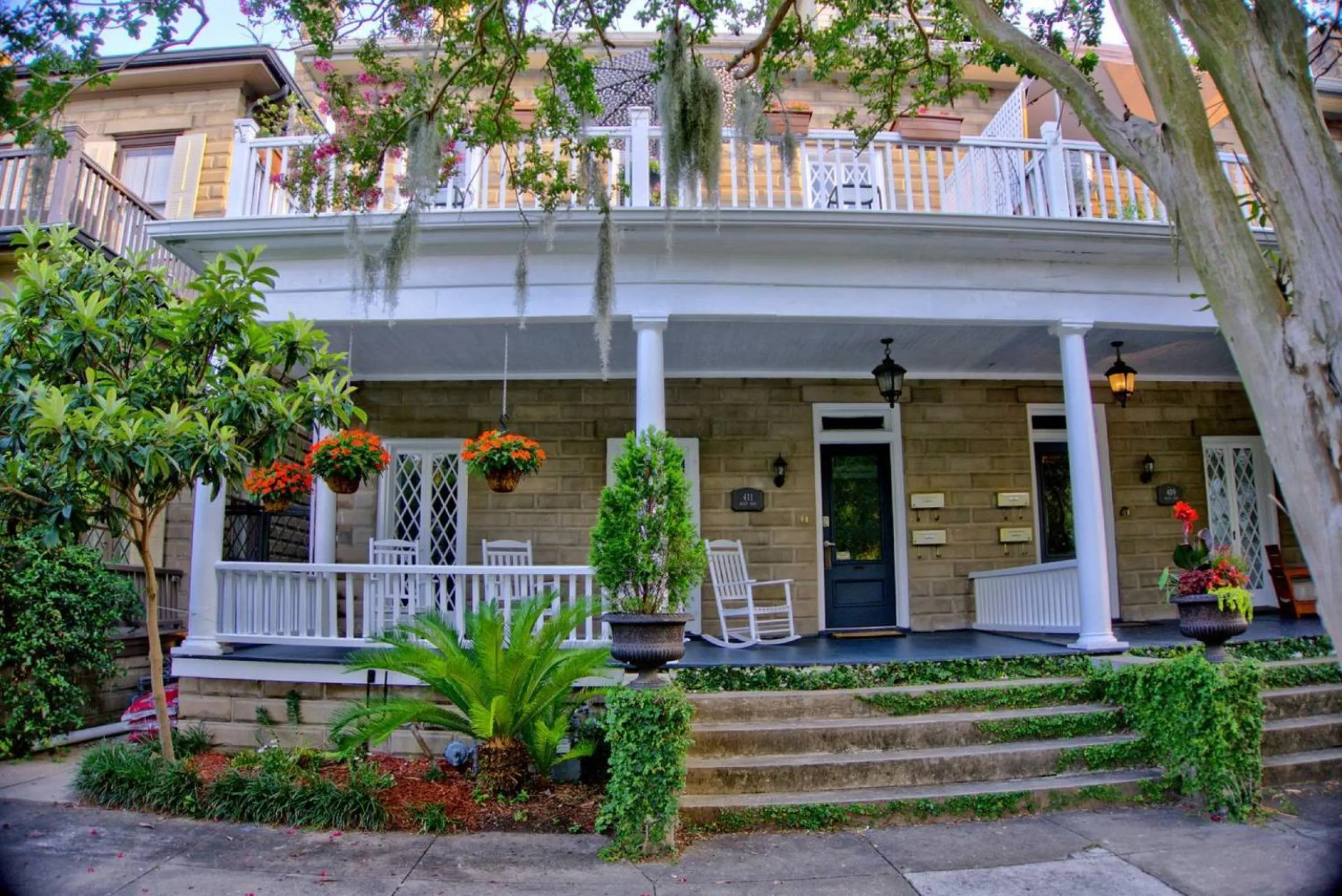 Patio in Beautiful 6 Bed, 5 Bath Historic Savannah Home