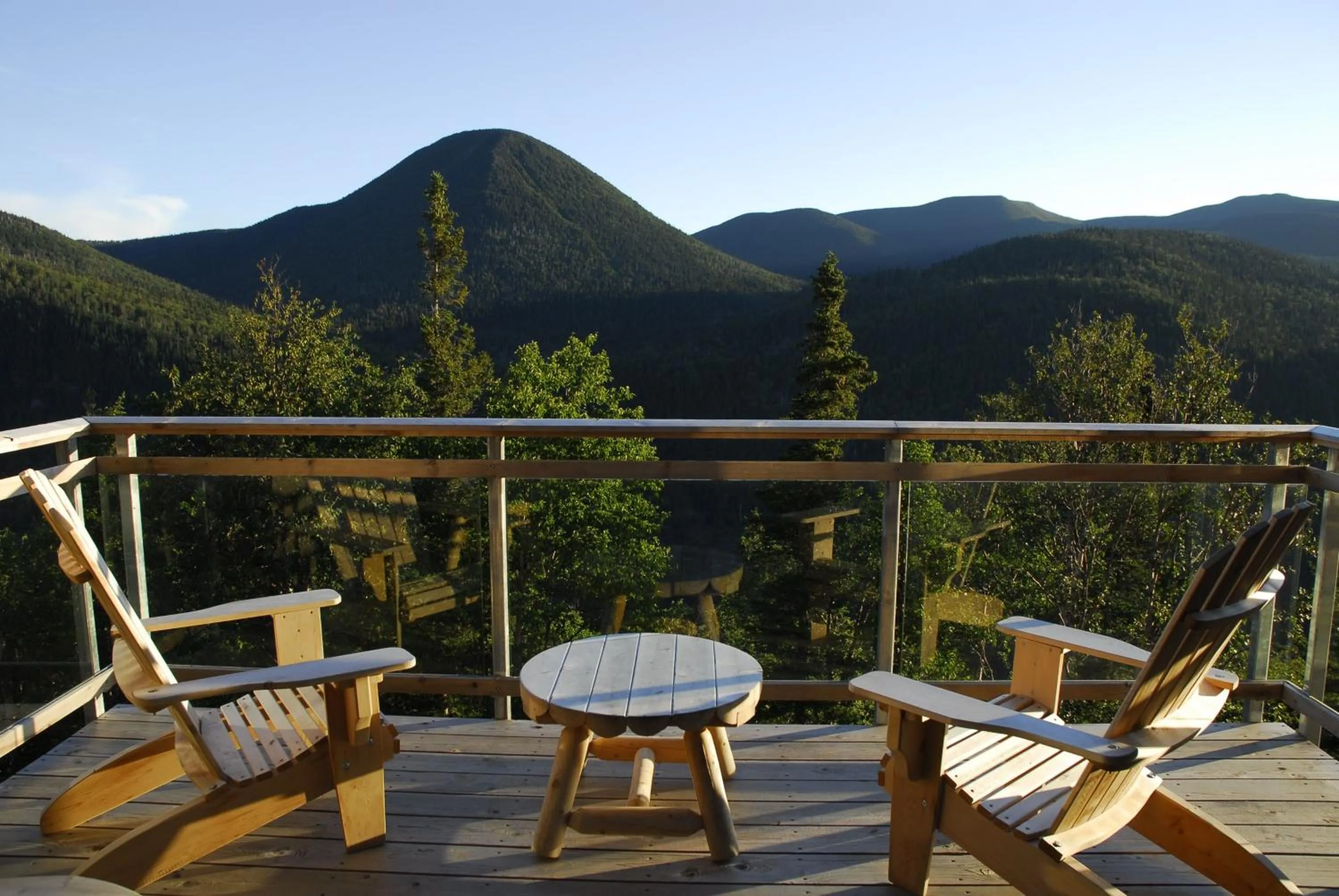 Balcony/Terrace in Auberge de Montagne des Chic-Chocs Mountain Lodge - Sepaq