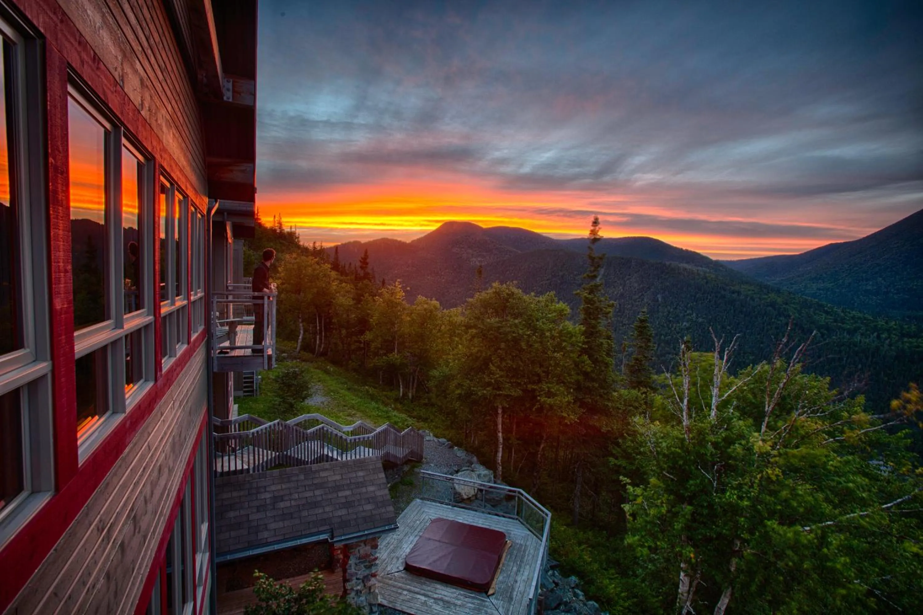 Balcony/Terrace in Auberge de Montagne des Chic-Chocs Mountain Lodge - Sepaq
