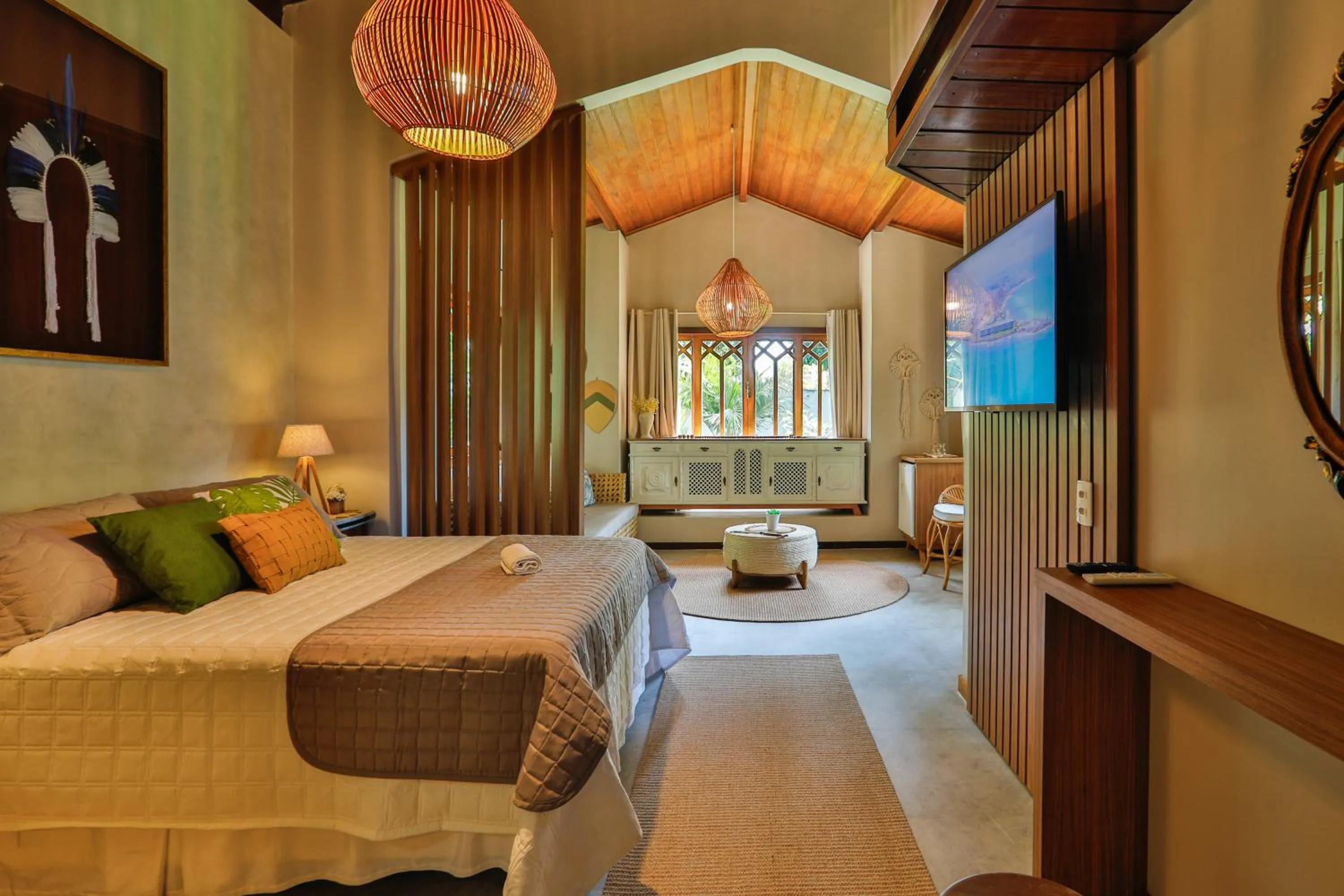 TV and multimedia, Bed in Pousada Recanto do Arraial