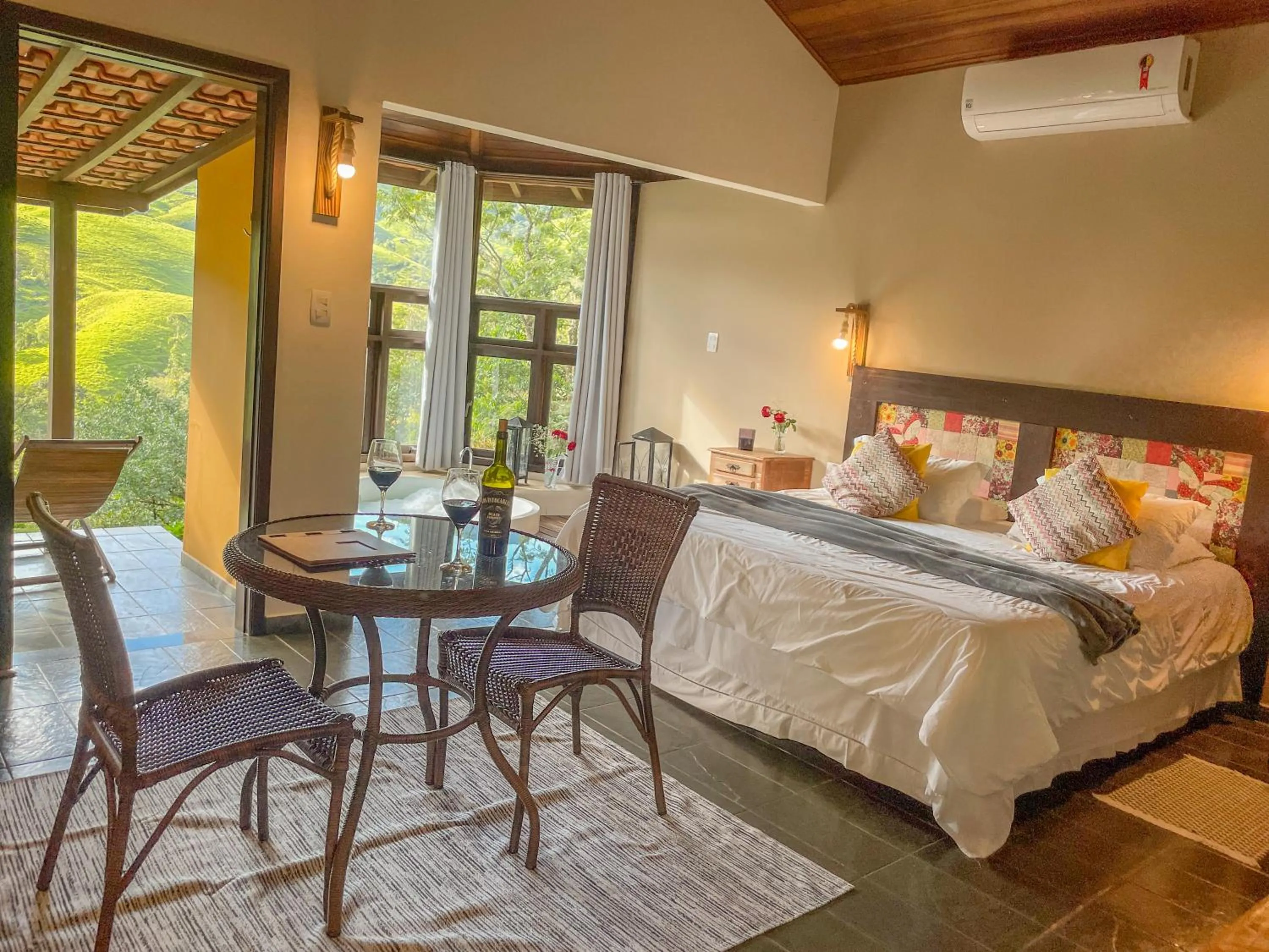 Bed in Pousada Serra do Luar