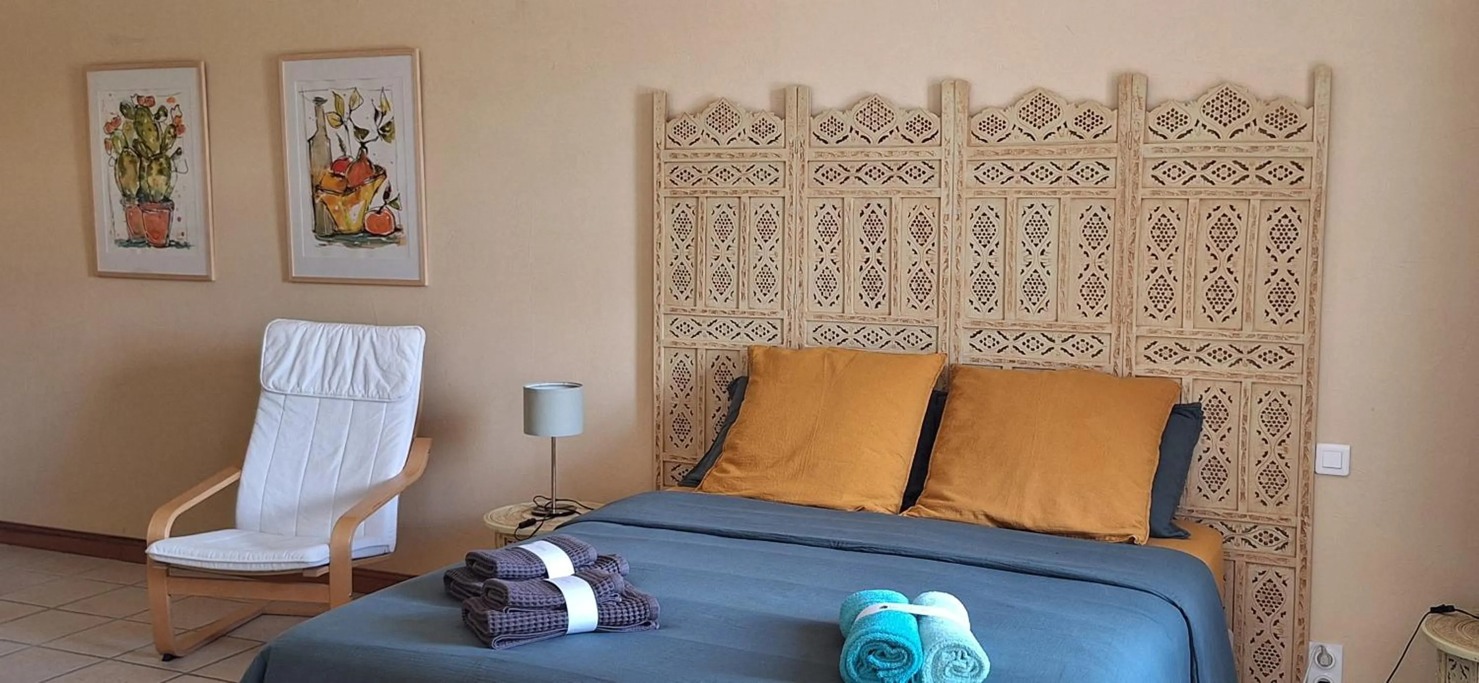 Coffee/tea facilities, Bed in Château La Sabine