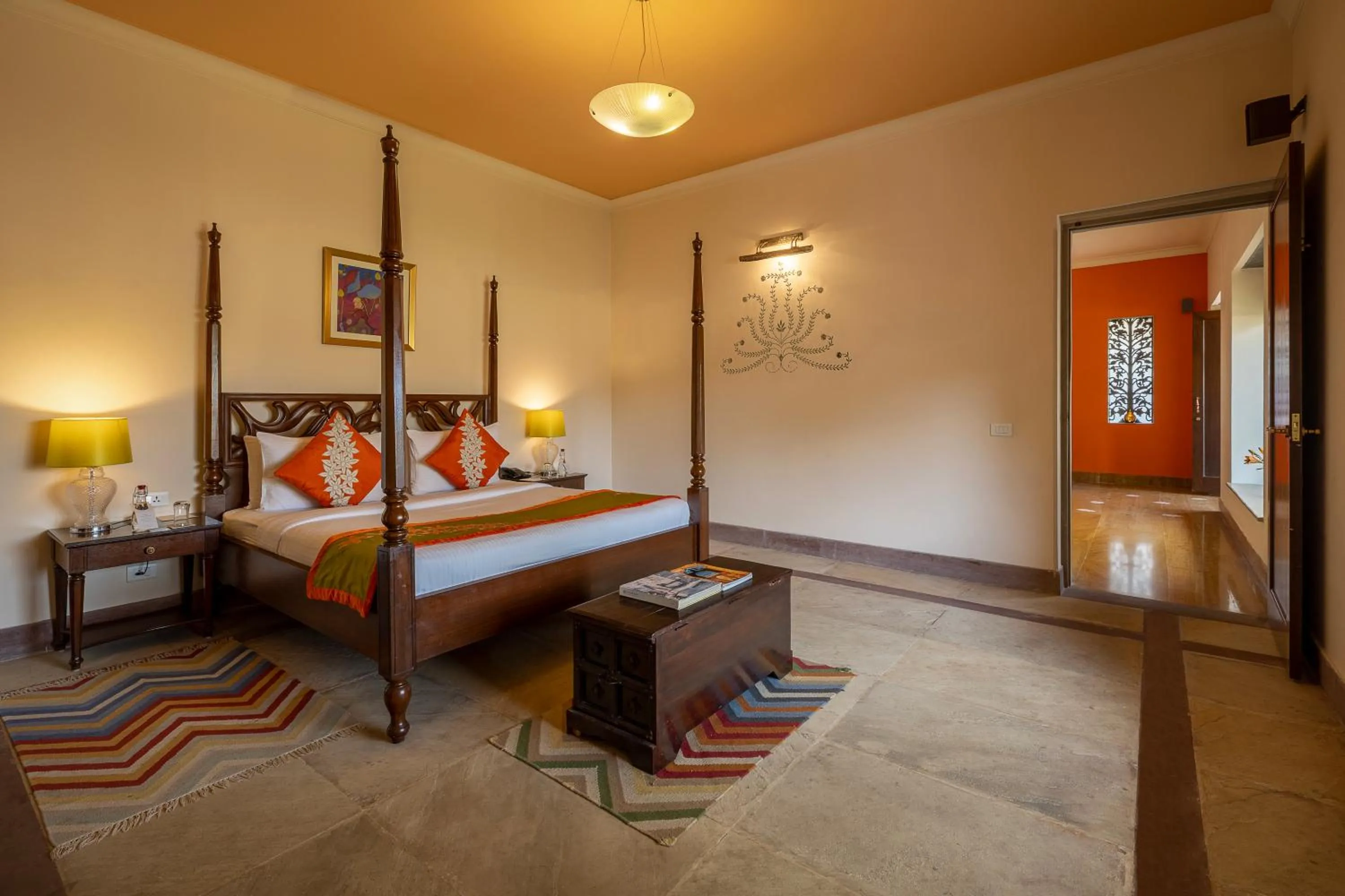 Bedroom, Bed in Tree of Life Resort & Spa Jaipur