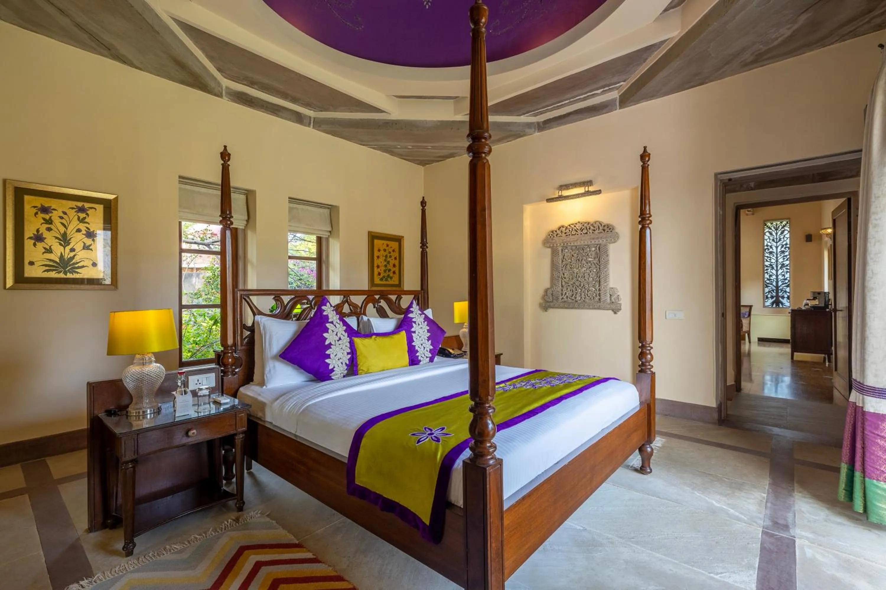 Bedroom, Bed in Tree of Life Resort & Spa Jaipur