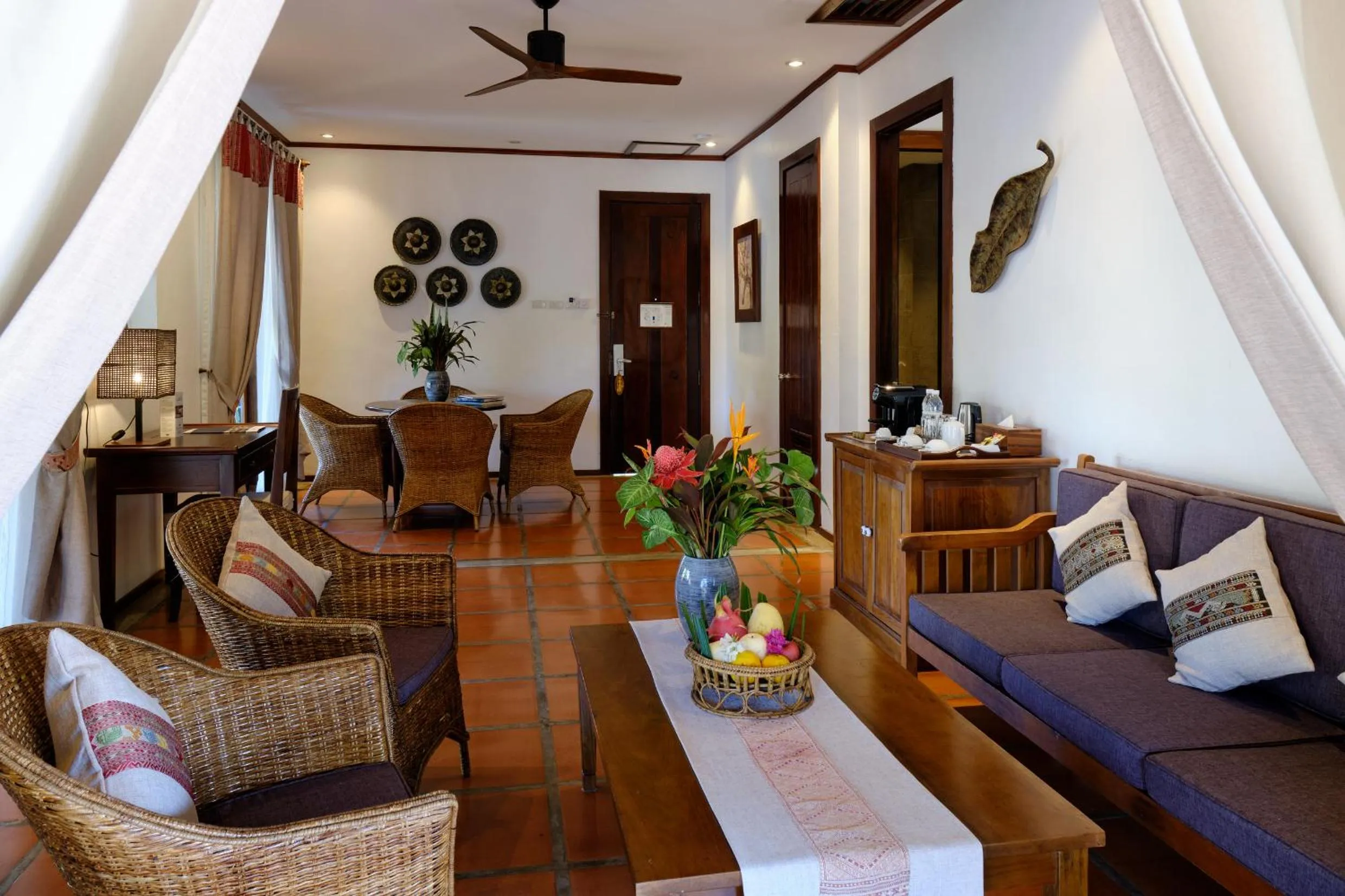 Living room in Riverside Boutique Resort, Vang Vieng