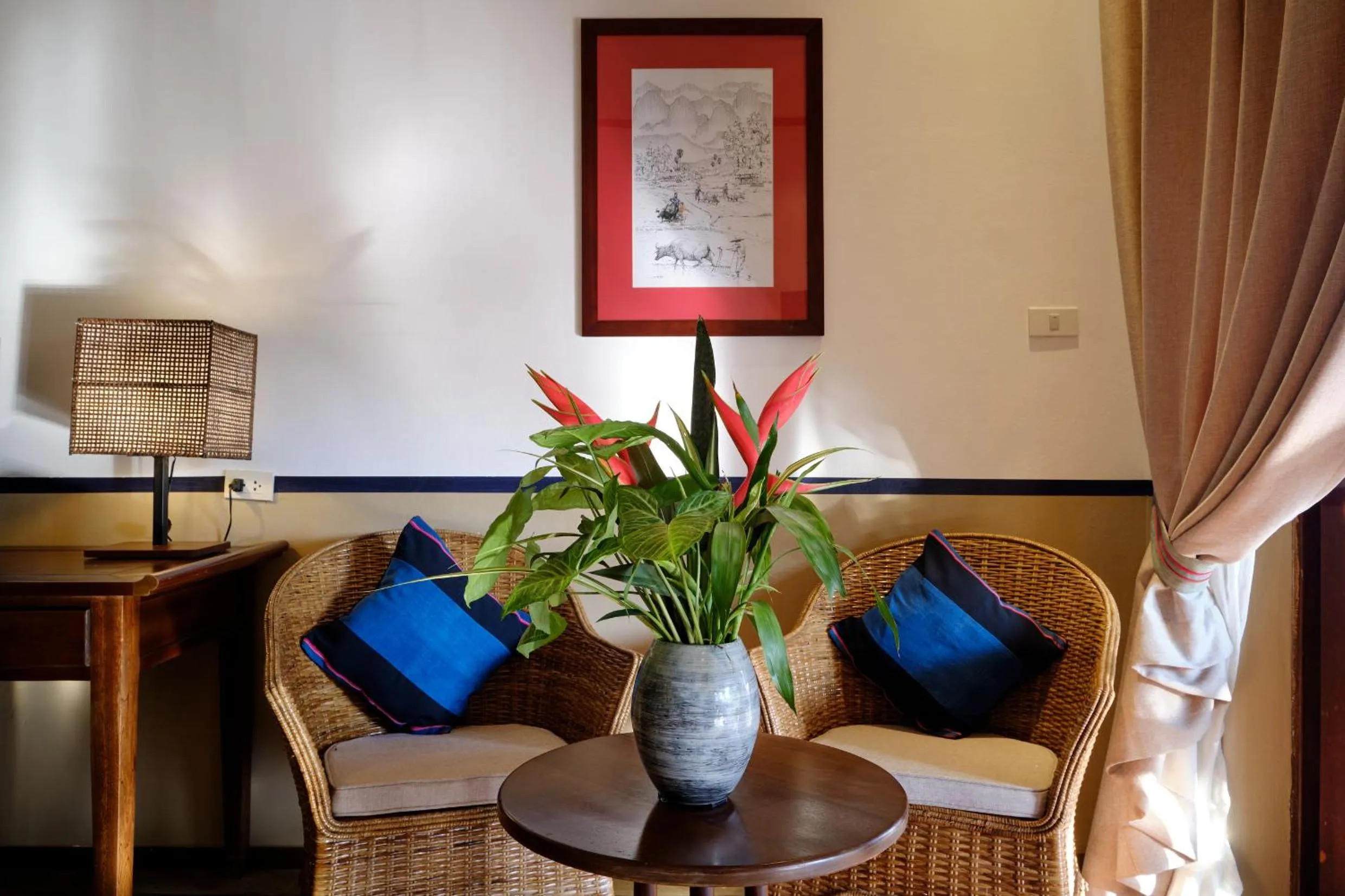 Seating area in Riverside Boutique Resort, Vang Vieng