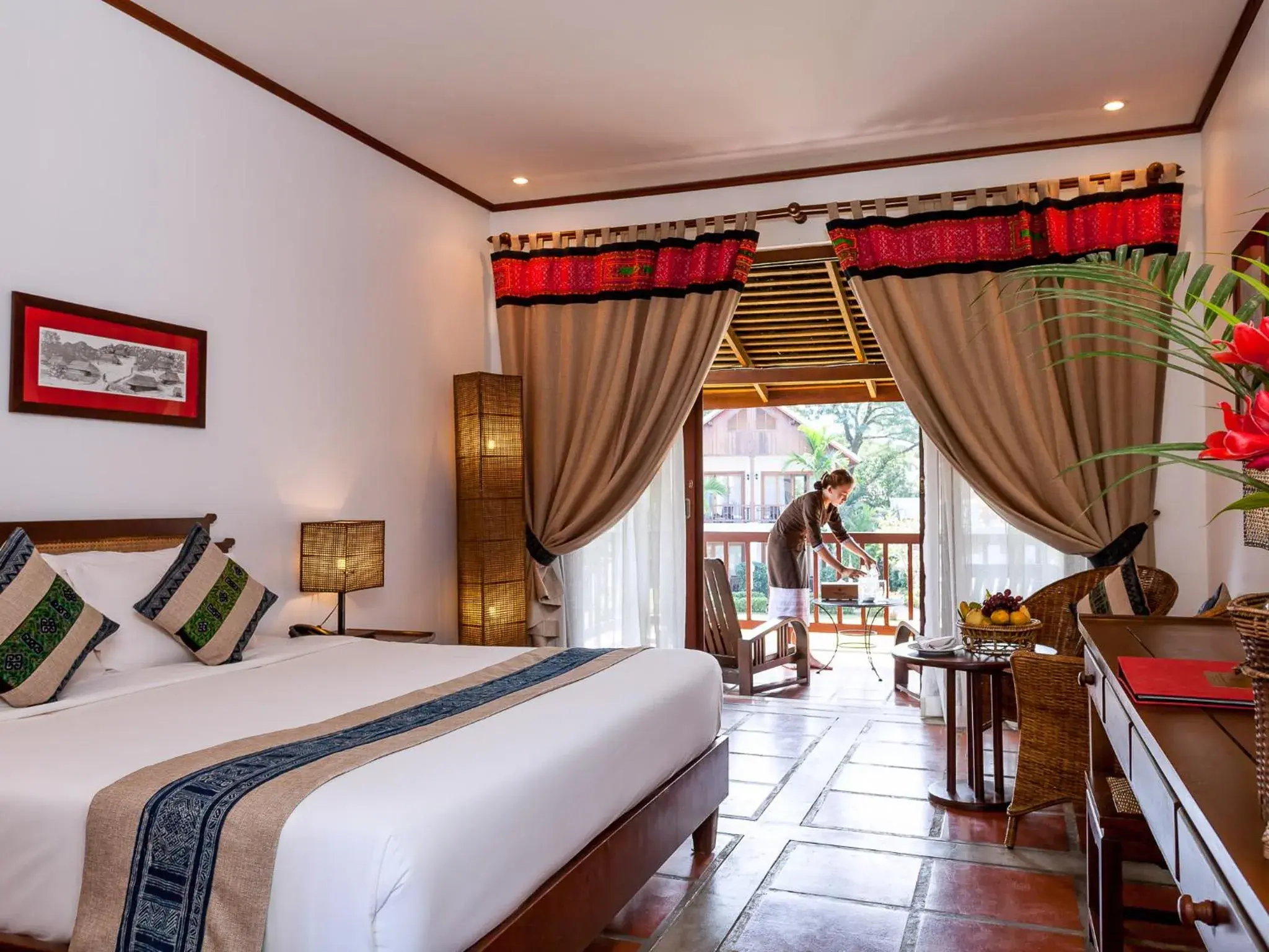 Photo of the whole room, Bed in Riverside Boutique Resort, Vang Vieng Photo of the whole room, Bed in Riverside Boutique Resort, Vang Vieng