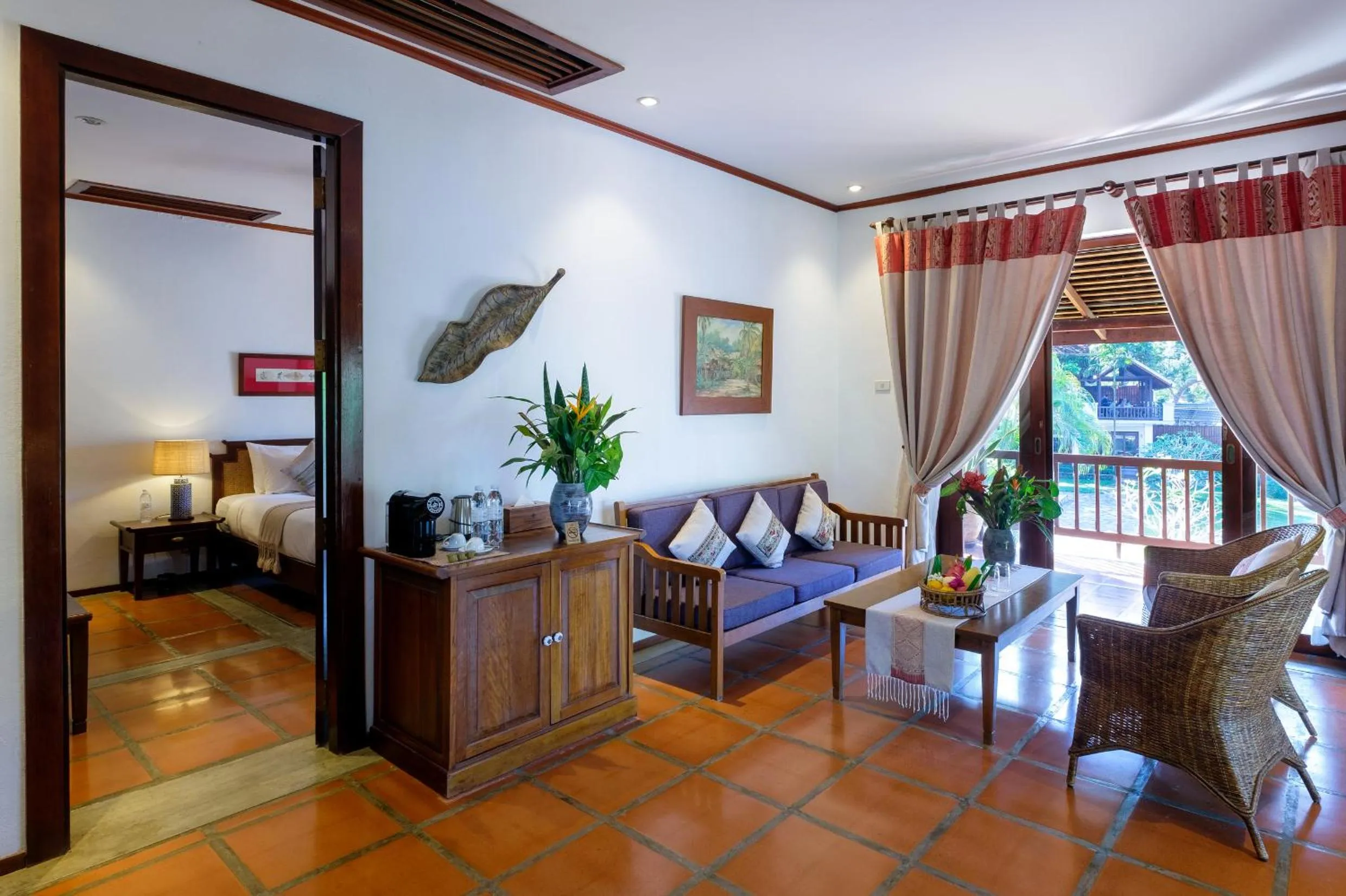 Living room in Riverside Boutique Resort, Vang Vieng