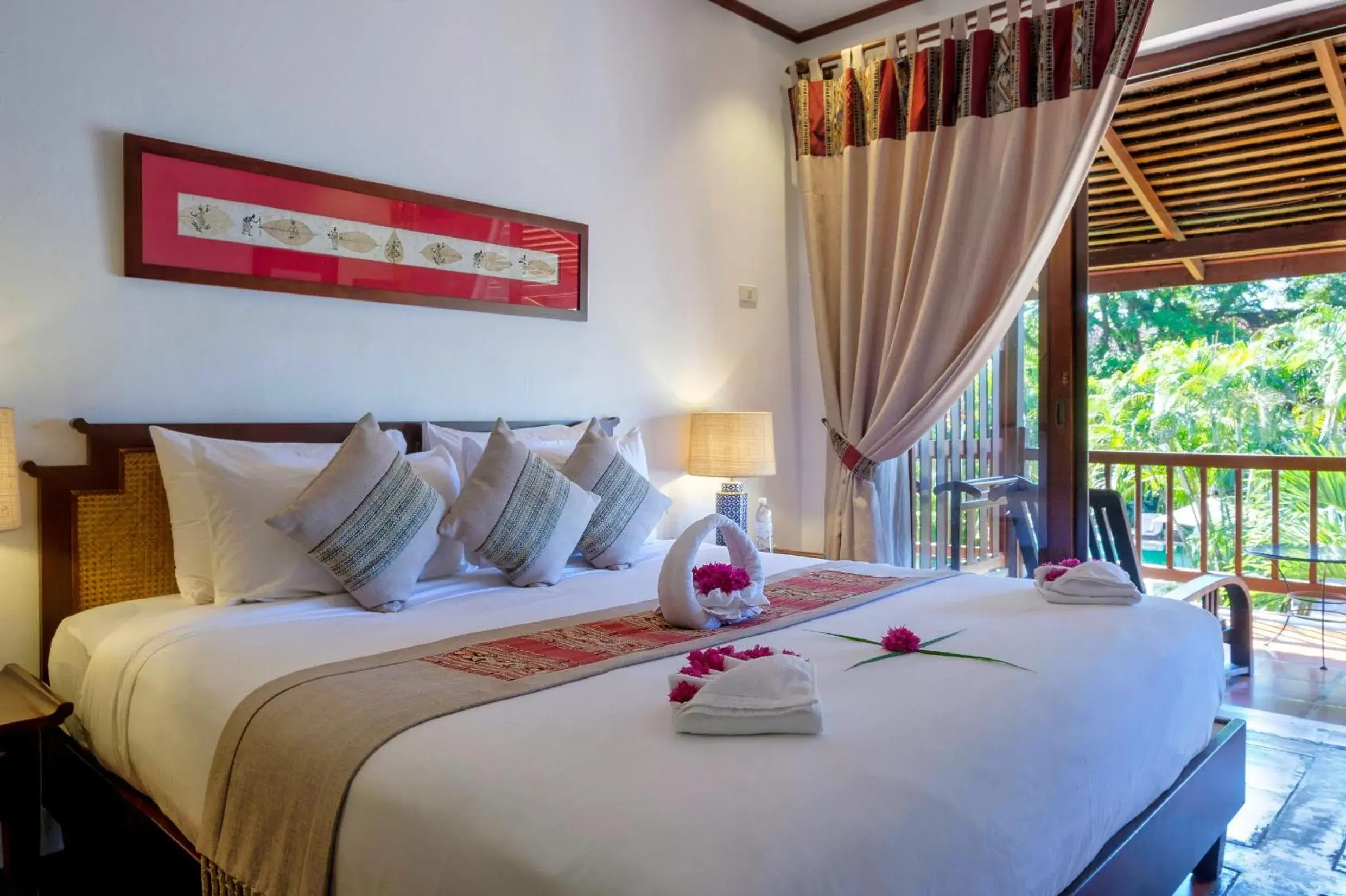 Bedroom, Bed in Riverside Boutique Resort, Vang Vieng Bedroom, Bed in Riverside Boutique Resort, Vang Vieng