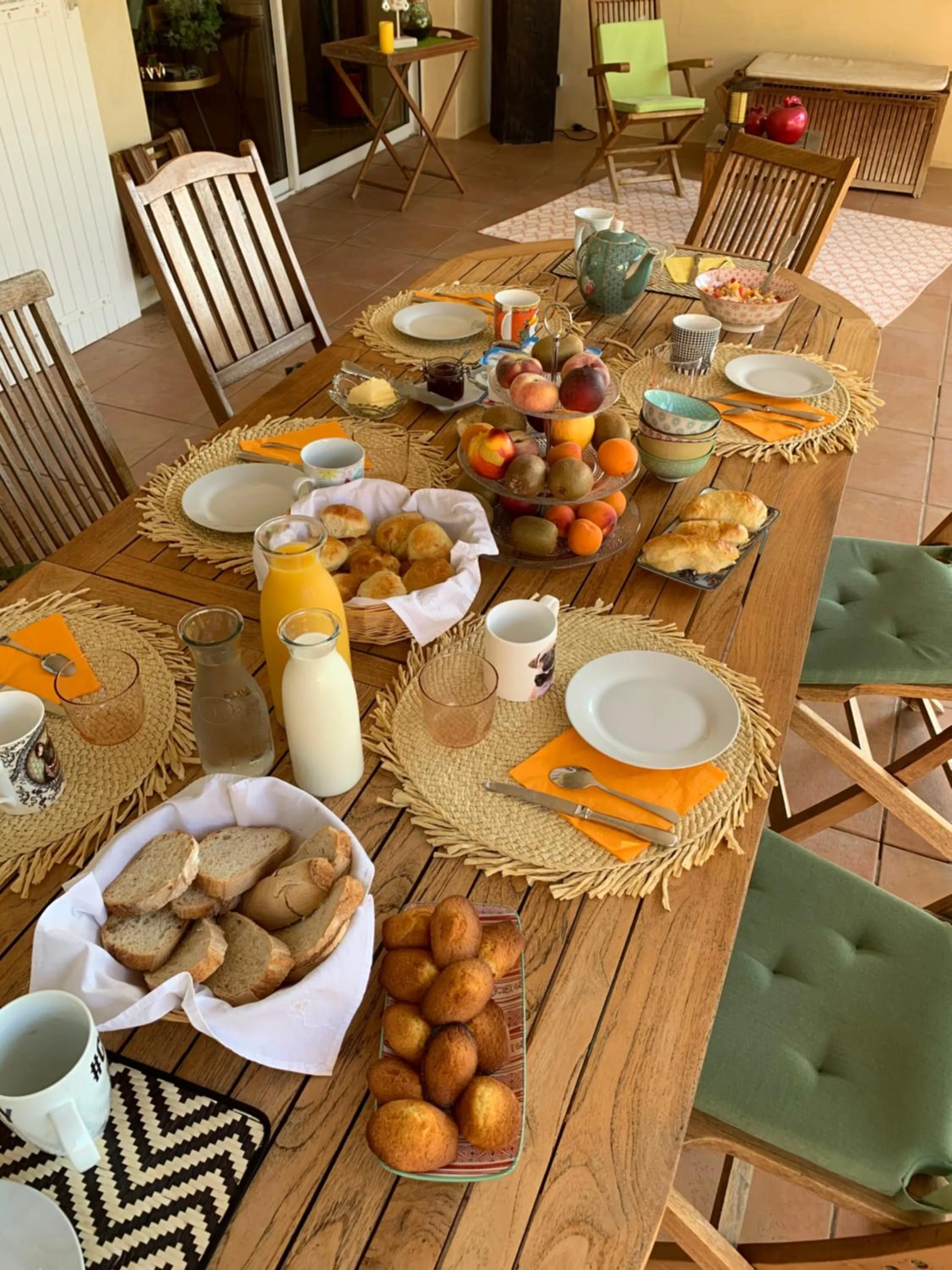 Continental breakfast in Atelier des Vidaux