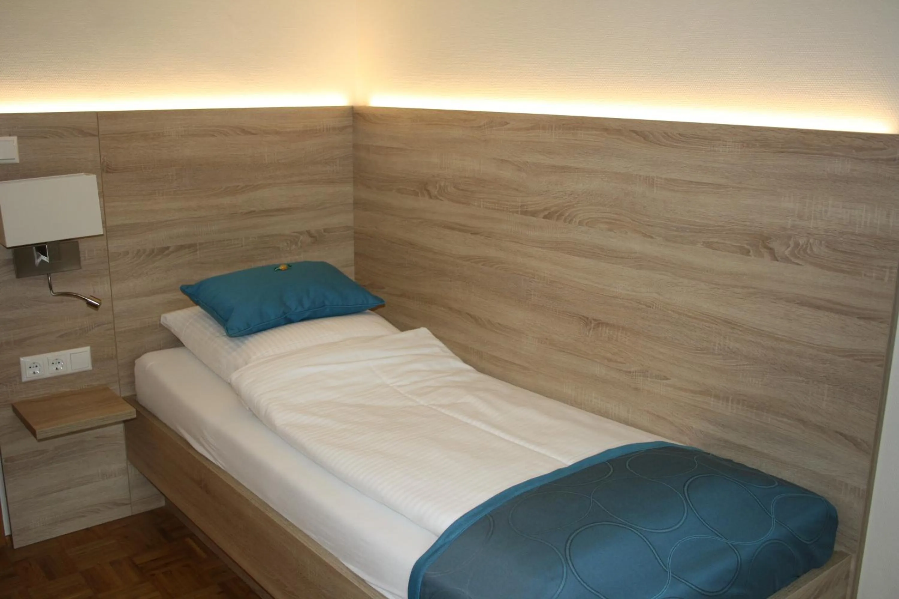 Decorative detail, Bed in Hotel Schwarzer Adler