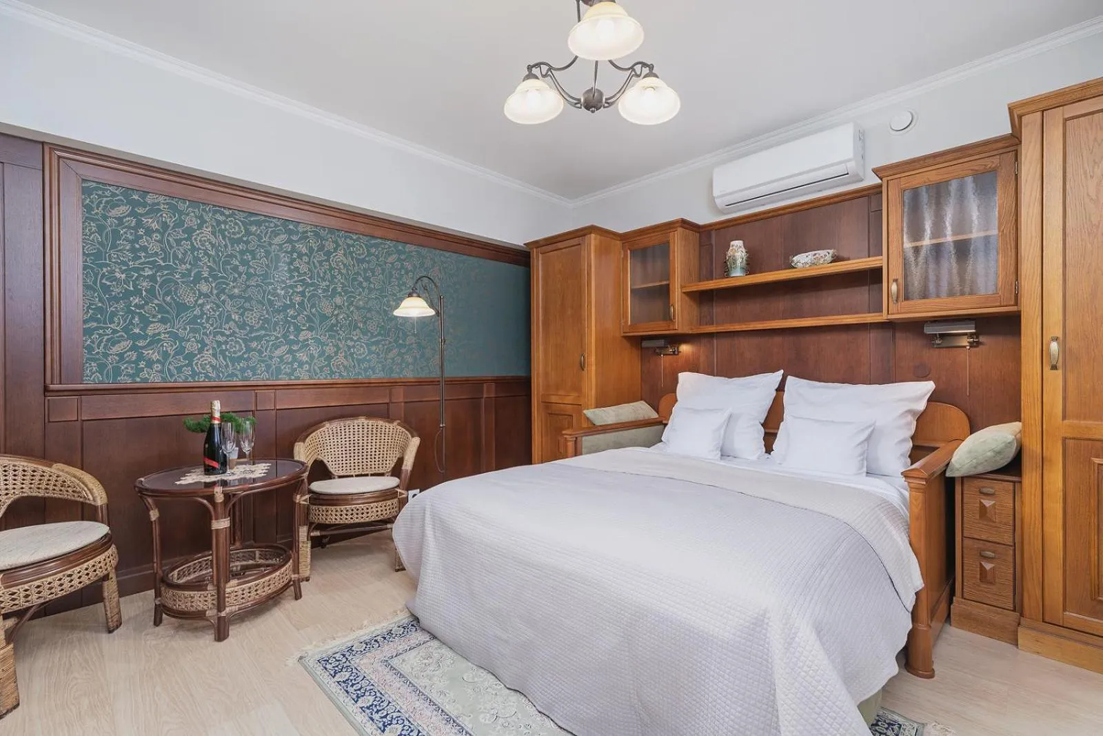 Living room, Bed in Elegant Apartments