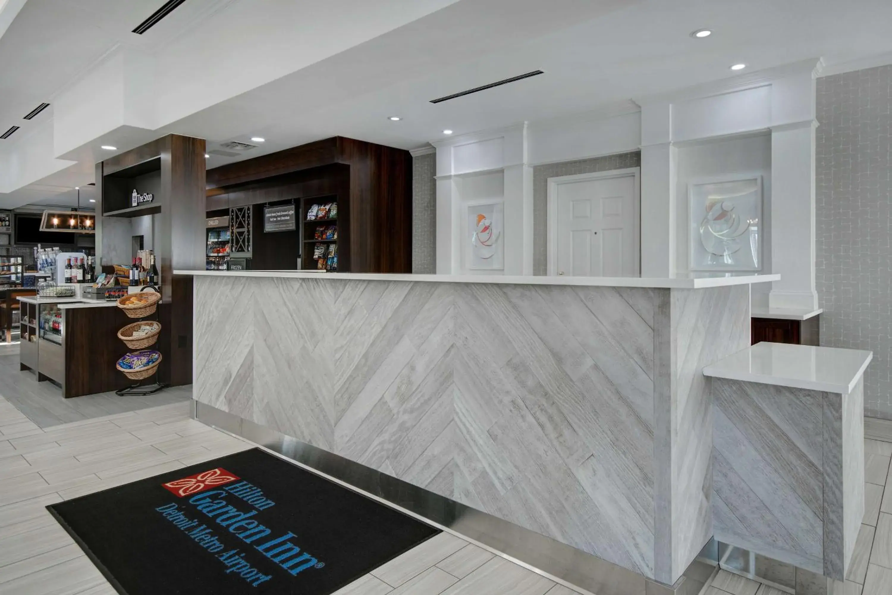 Lobby or reception in Hilton Garden Inn Detroit Metro Airport Lobby or reception in Hilton Garden Inn Detroit Metro Airport