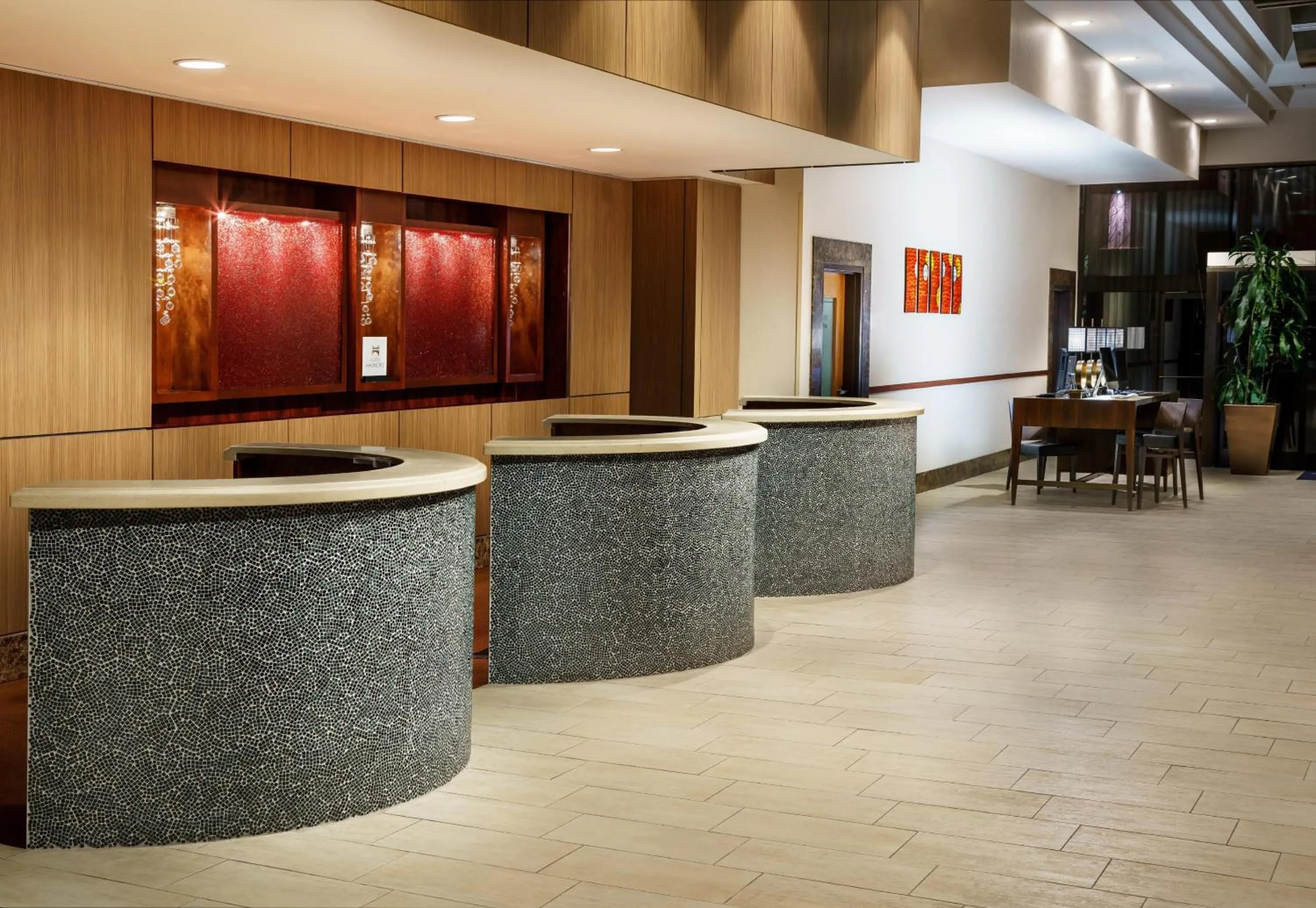 Lobby or reception in Hilton Charlotte University Place