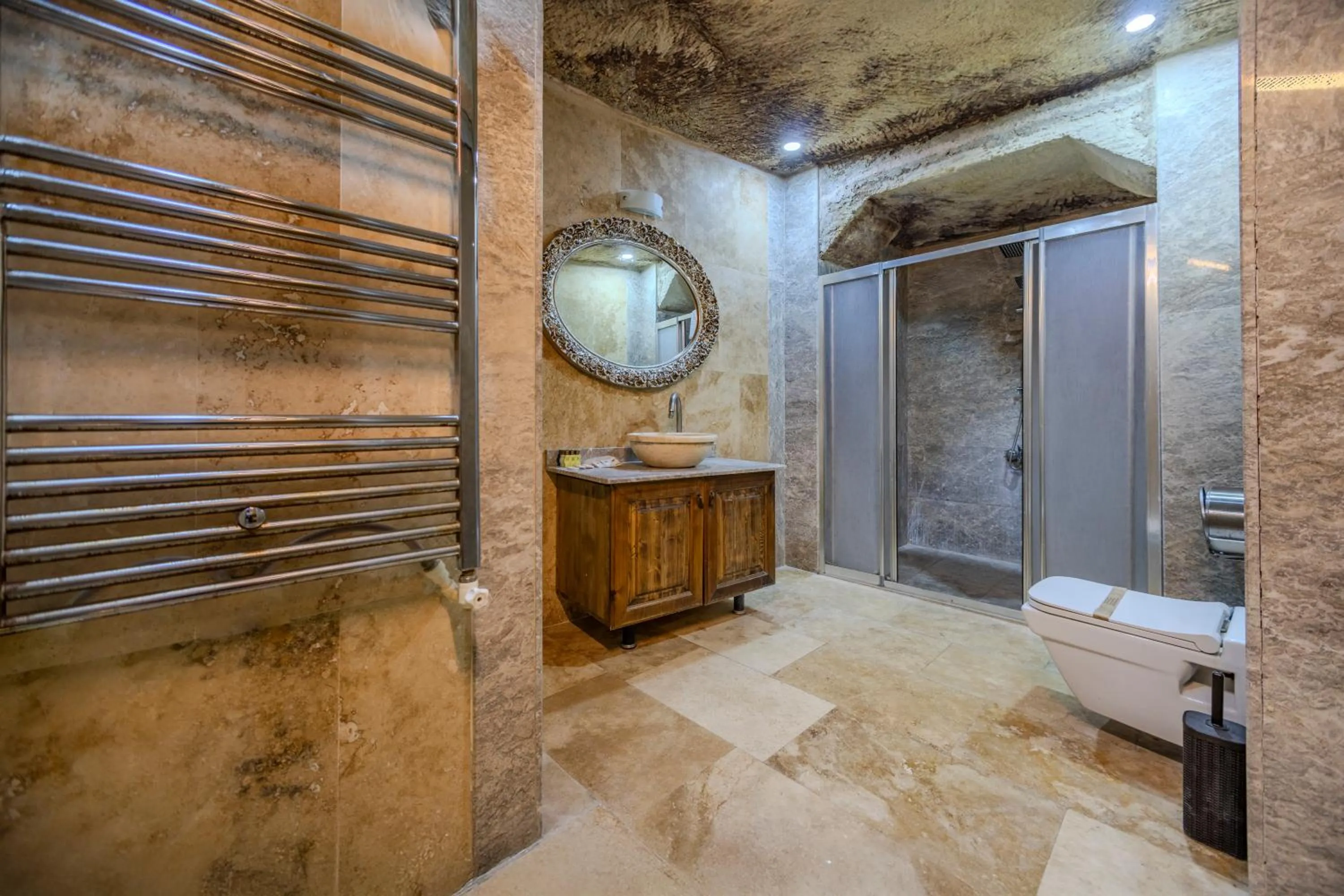 Shower in Kayatas Cave Suites