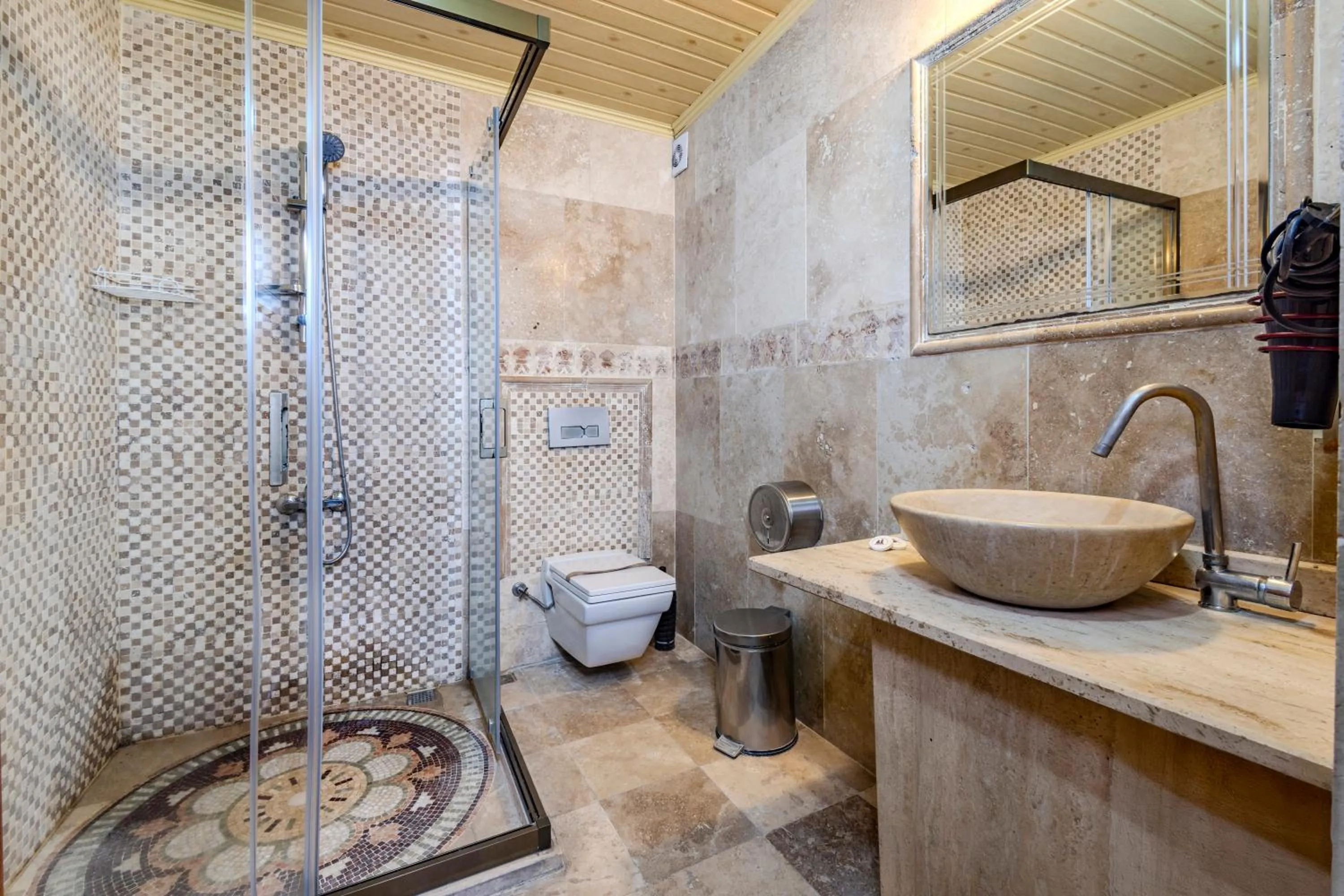 Shower in Kayatas Cave Suites