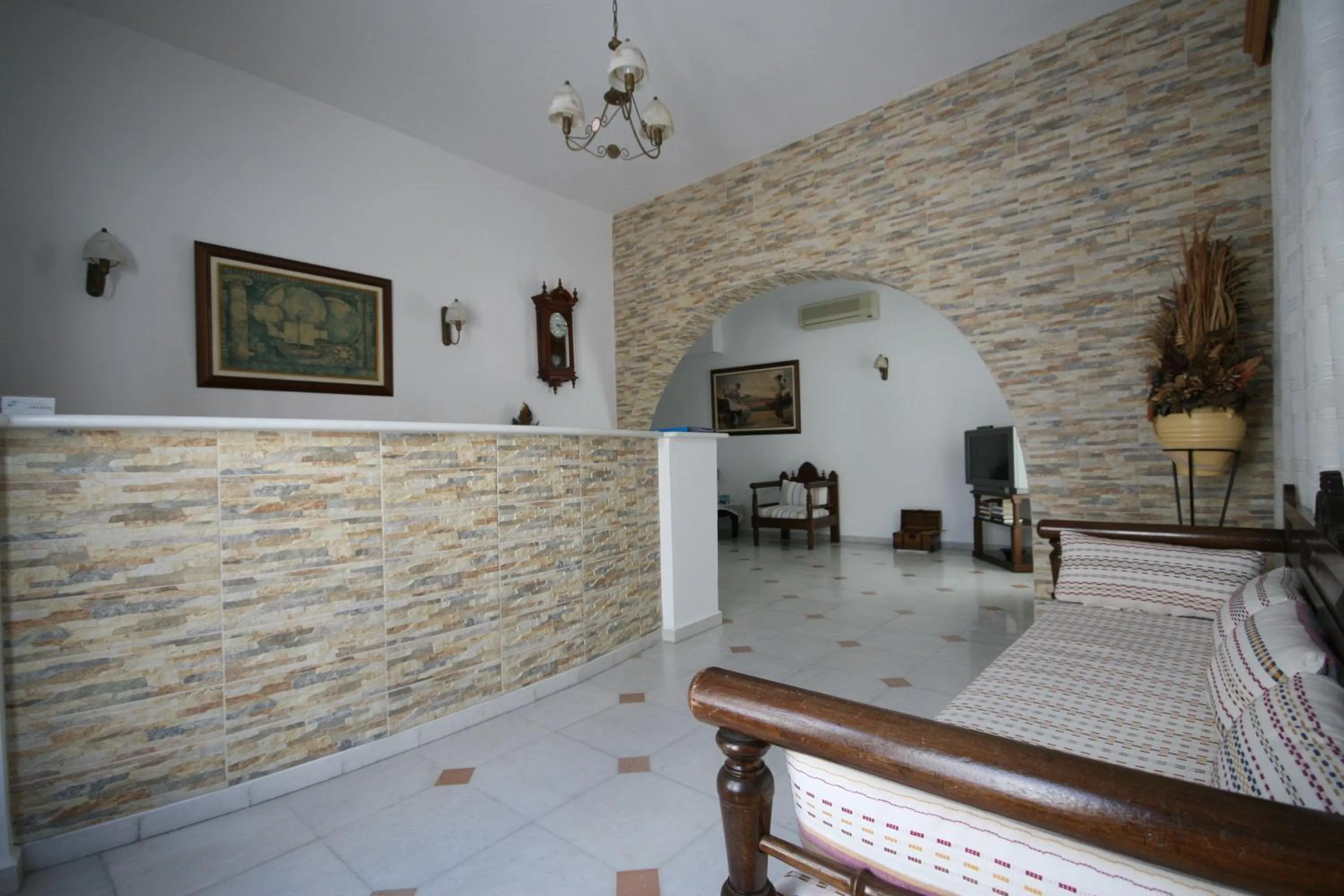 Lobby or reception, Bed in Aegeon Hotel