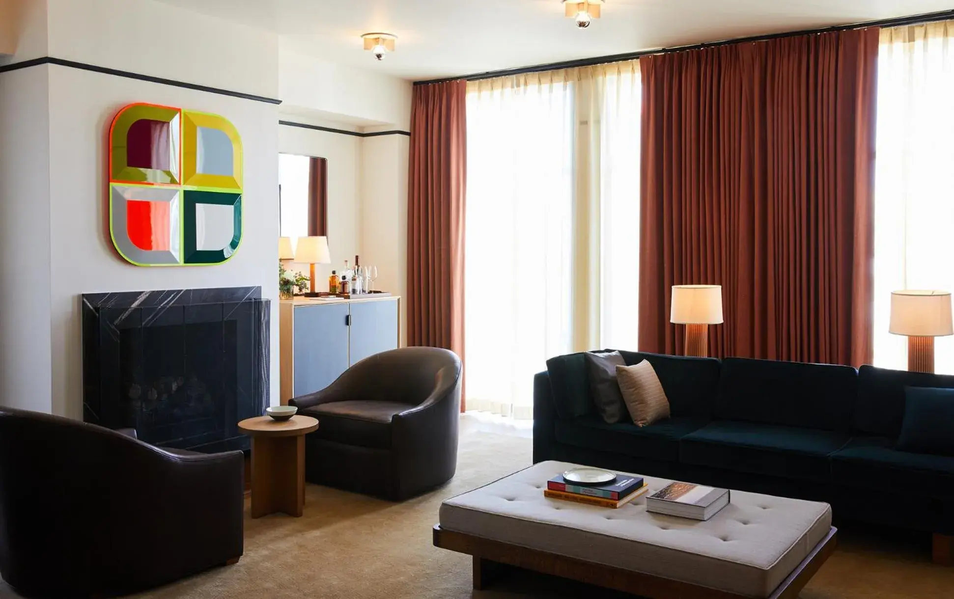 Living room in Shinola Hotel Living room in Shinola Hotel