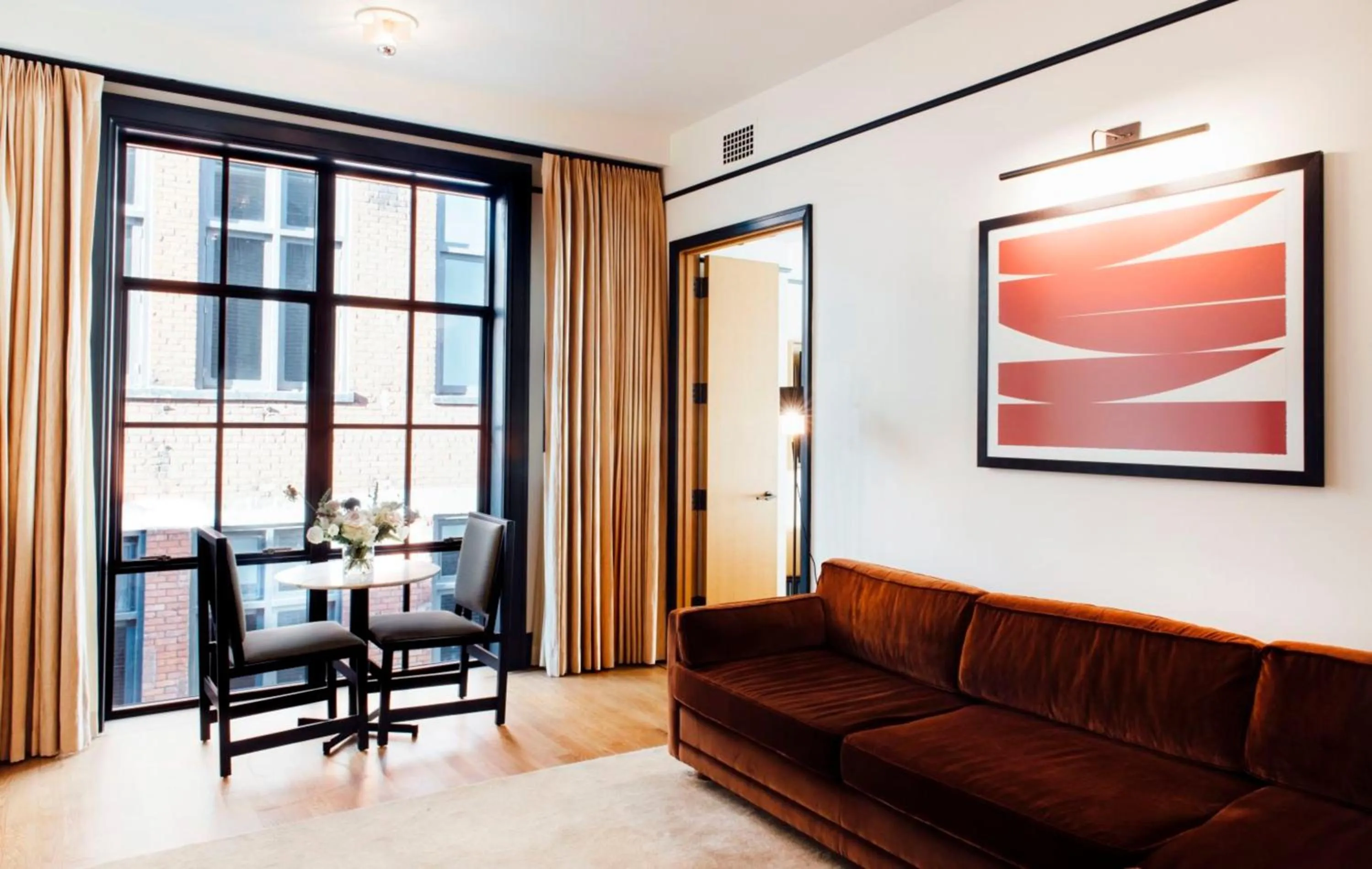 Seating area in Shinola Hotel