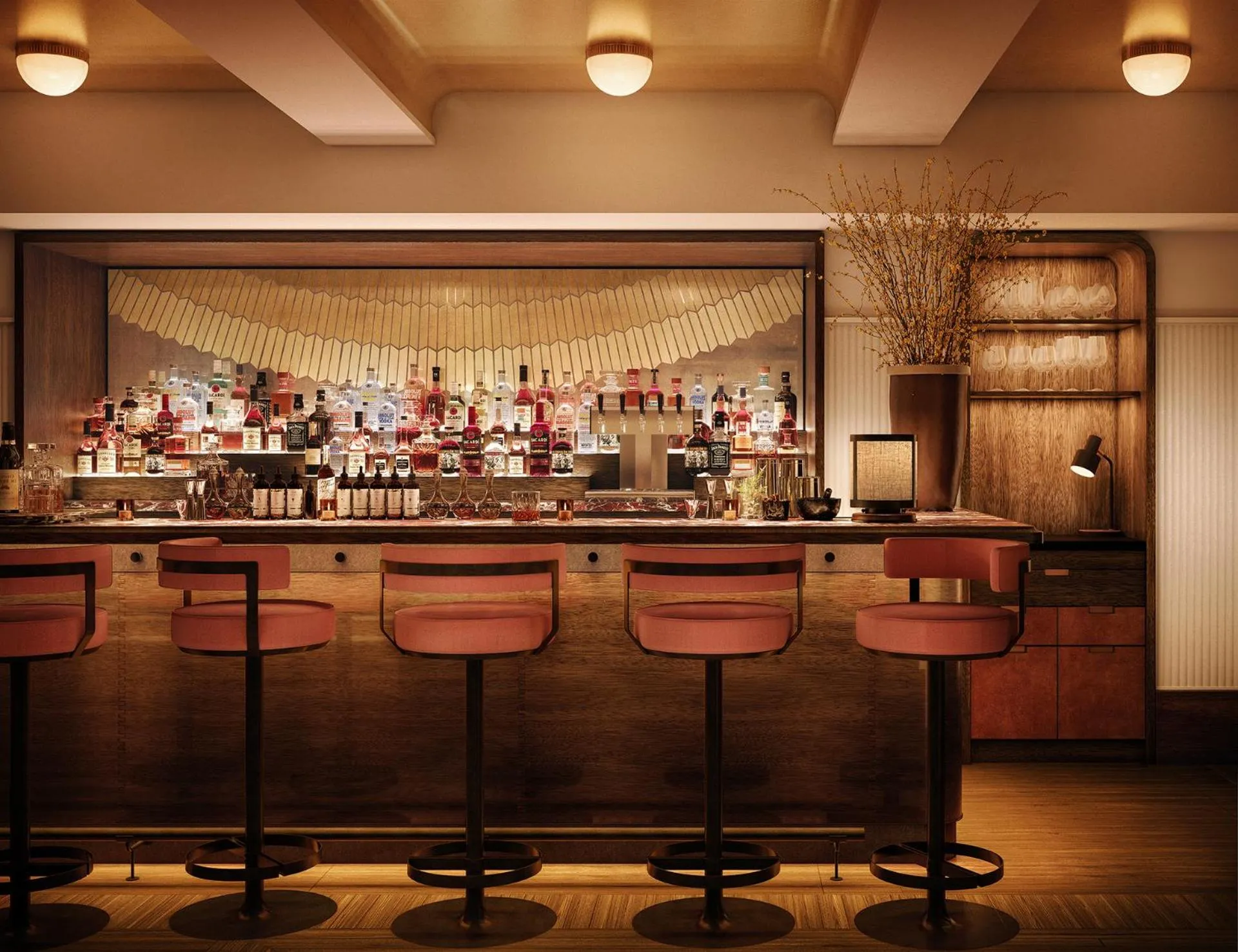 Lounge or bar in Shinola Hotel