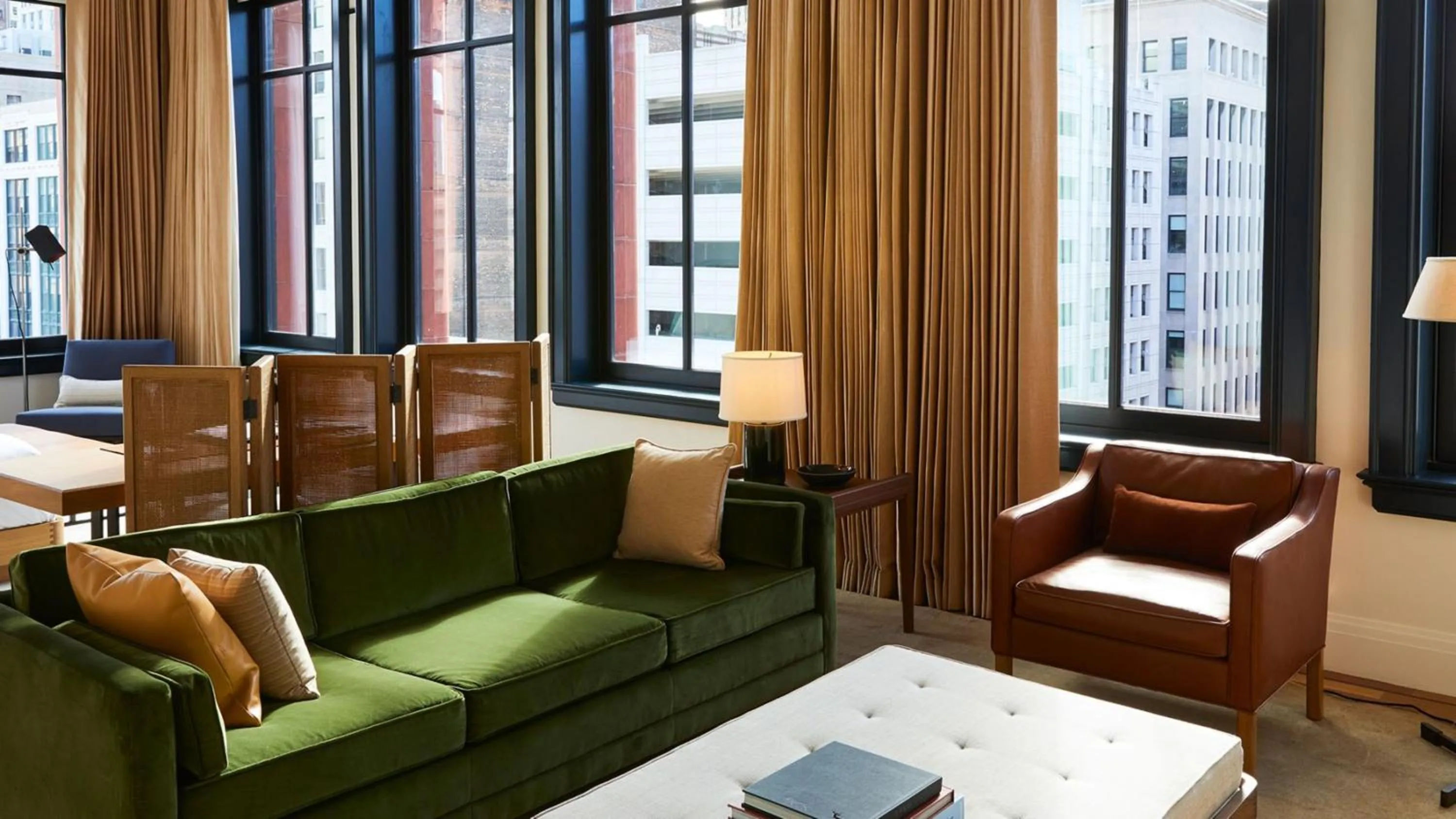 Seating area in Shinola Hotel