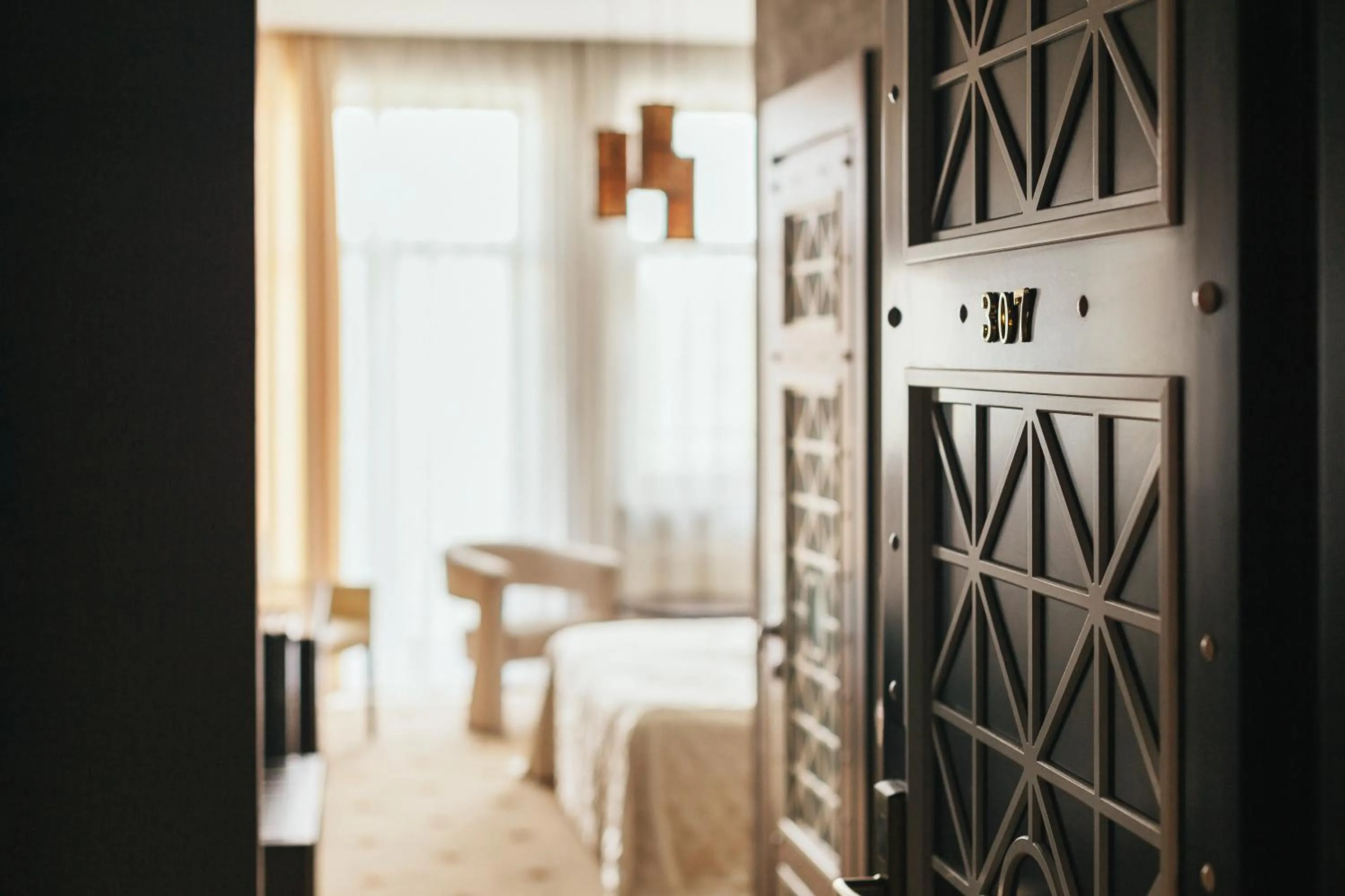 Decorative detail, Bed in Ark Palace Hotel & SPA