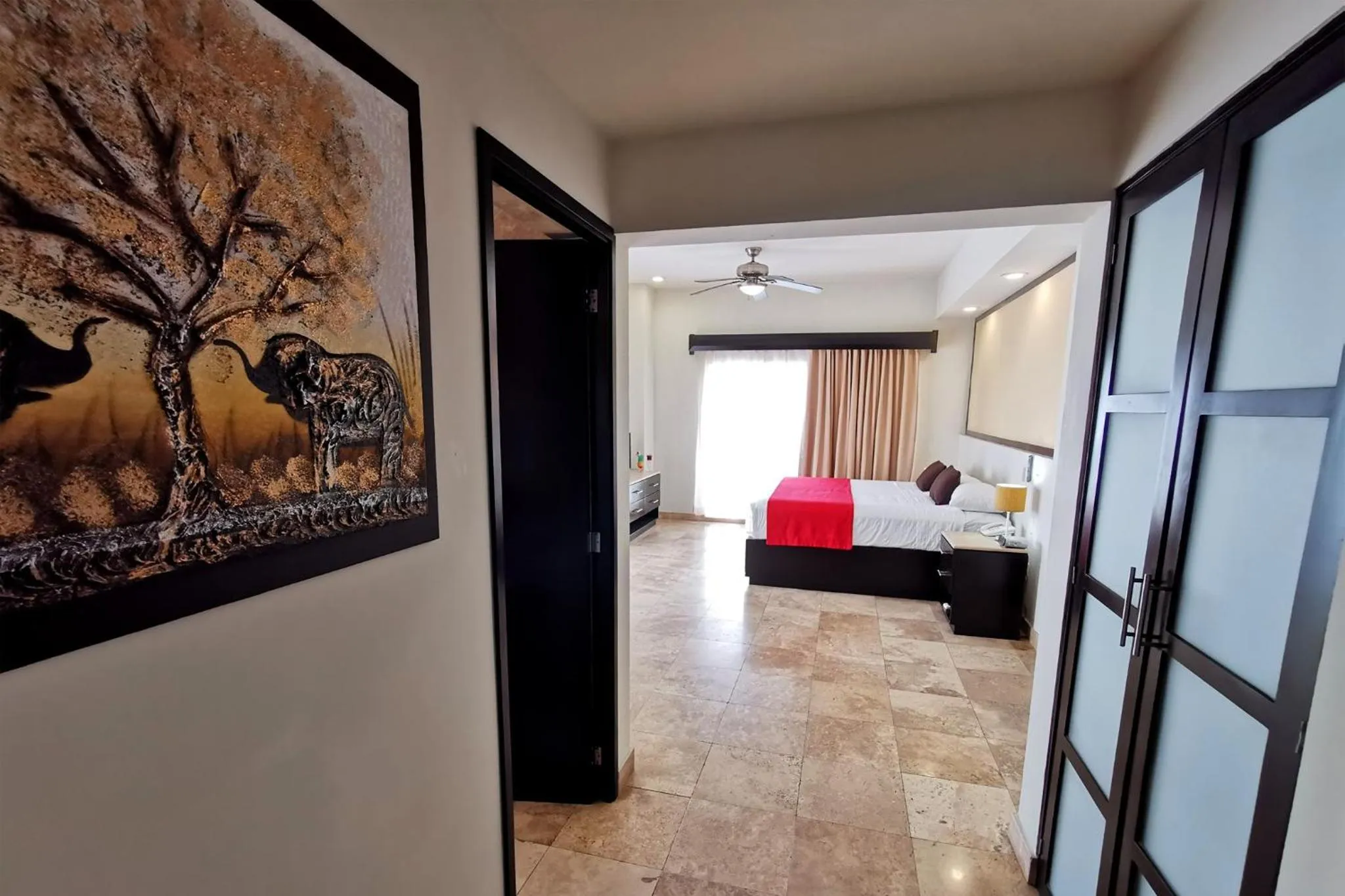 Bed in Coral Island Beach View Hotel