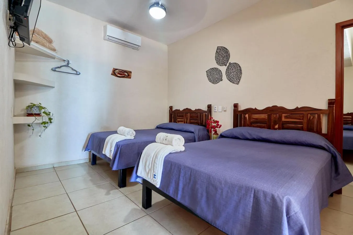 Bed in Bungalows Las Hamacas