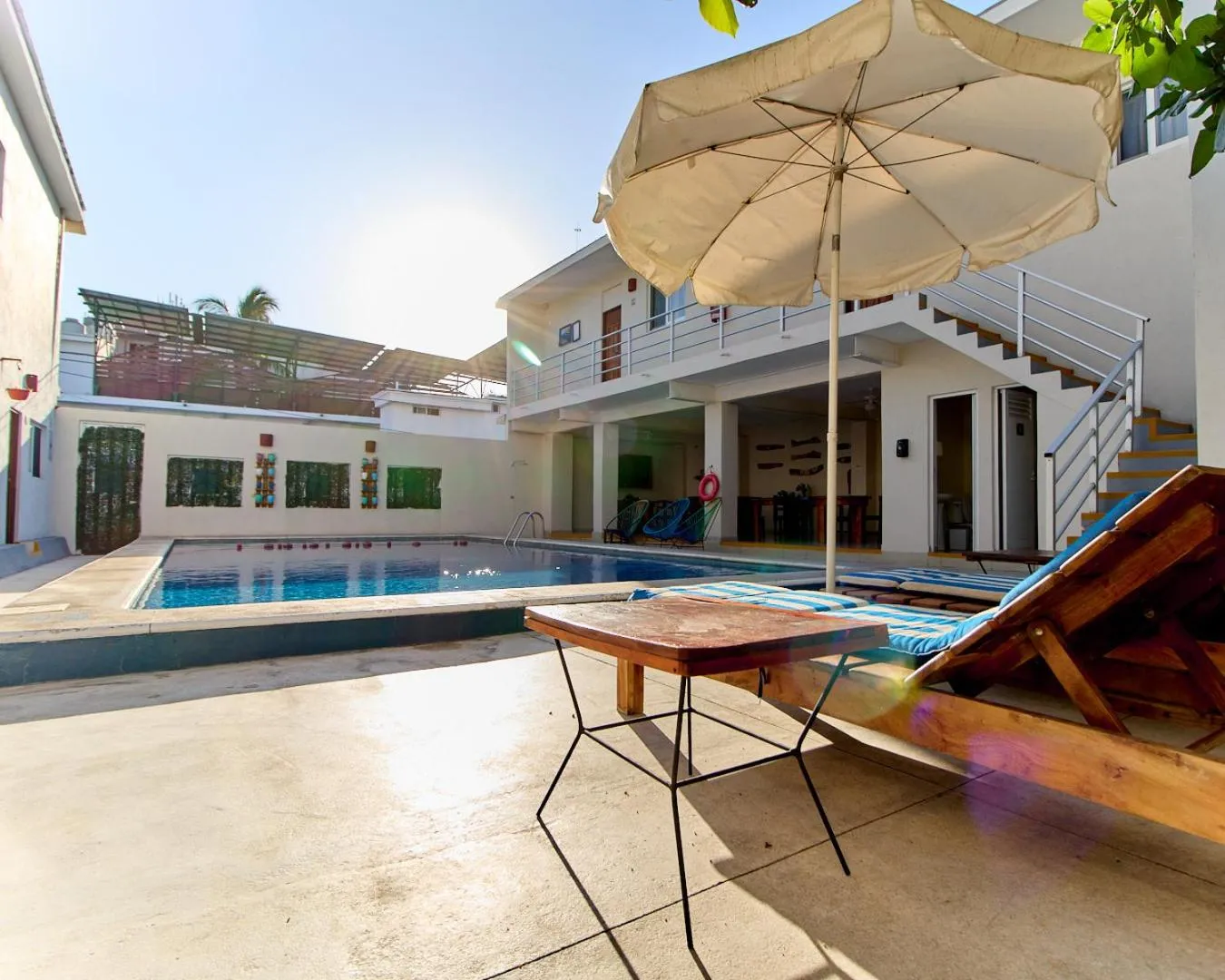 Swimming pool in Bungalows Las Hamacas