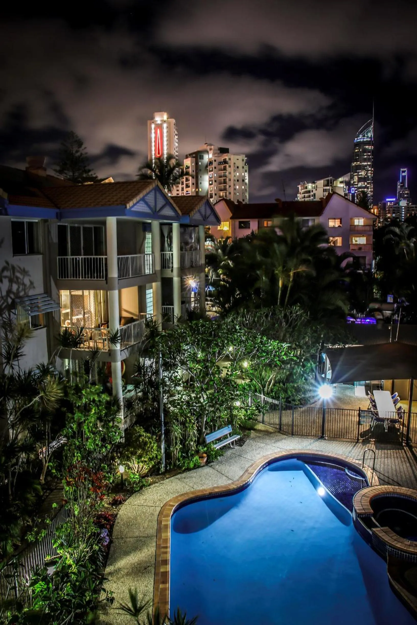 Night in Surfers Beach Holiday Apartments