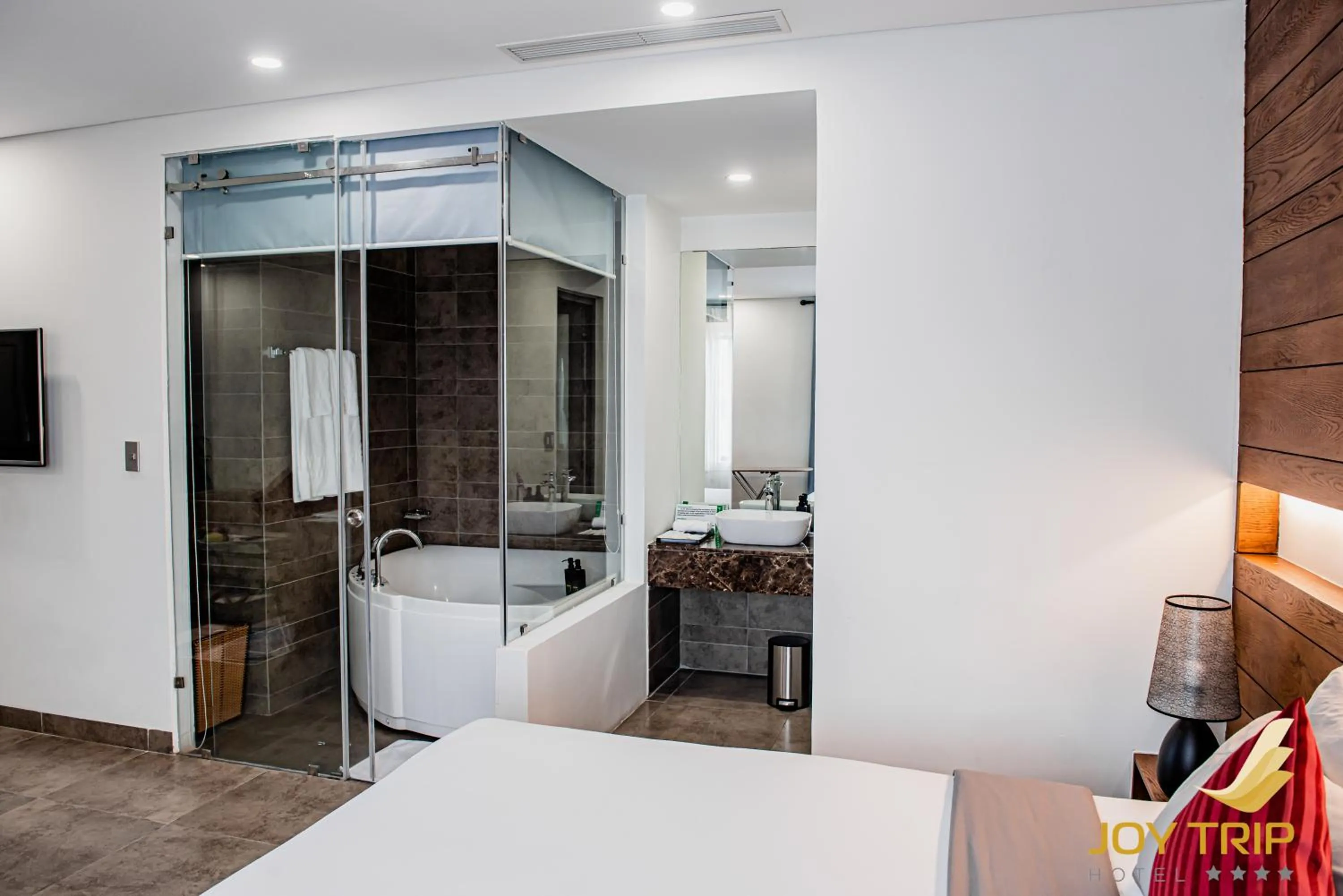 Shower, Bed in Joy Trip Hotel & Spa Nha Trang