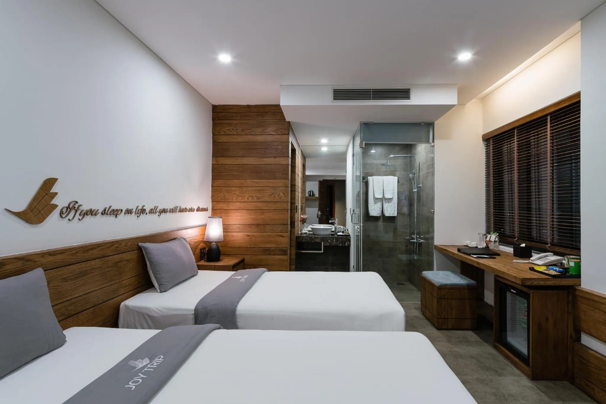 Photo of the whole room, Bed in Joy Trip Hotel & Spa Nha Trang