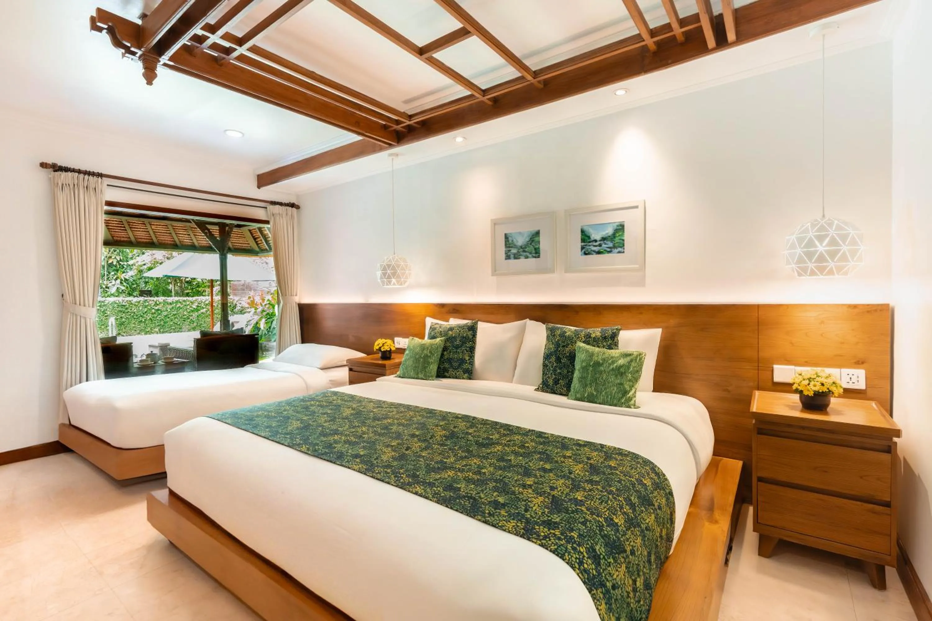 Bed in Legian Beach Hotel