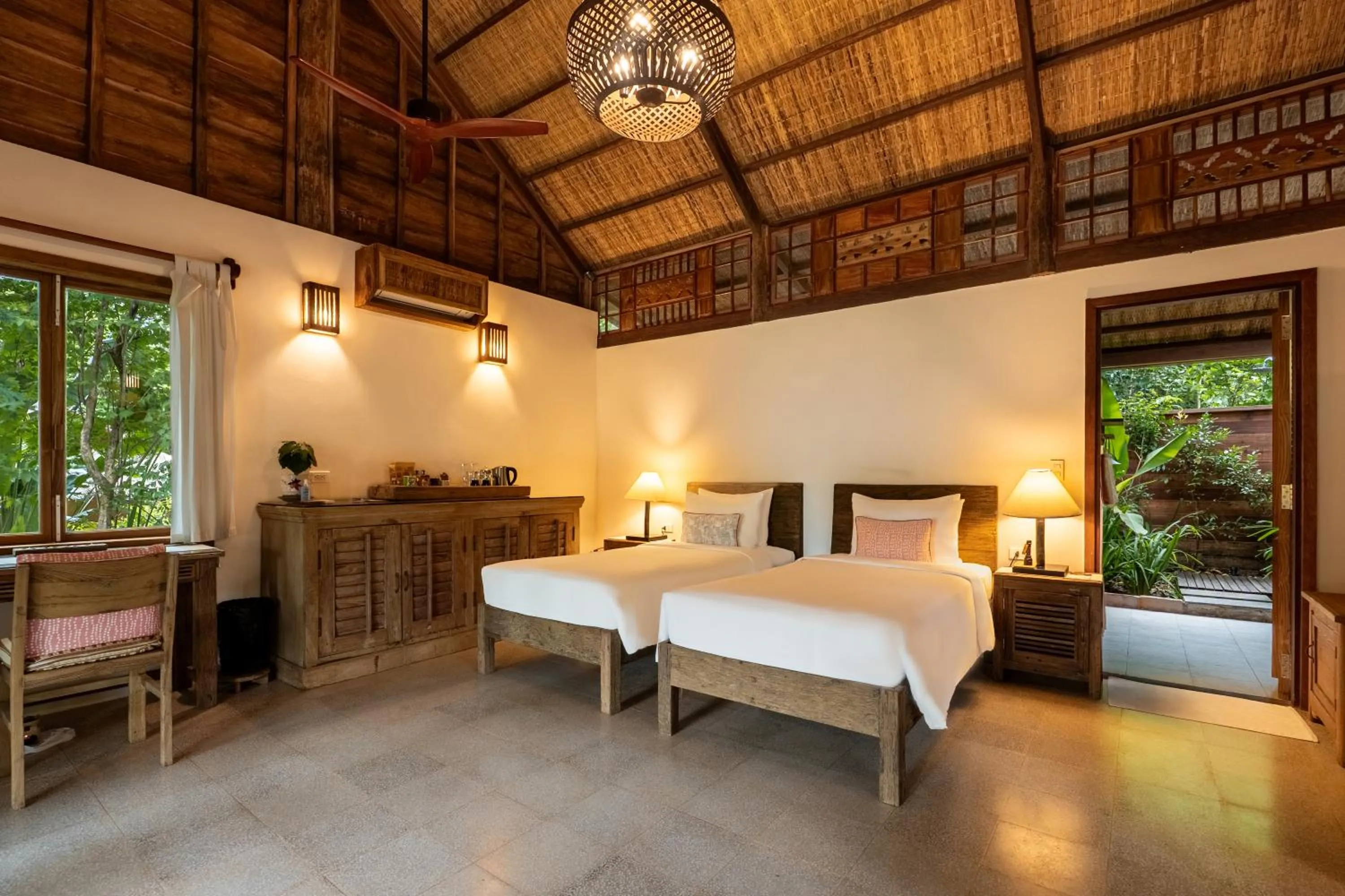 Bed in Mango Bay Resort