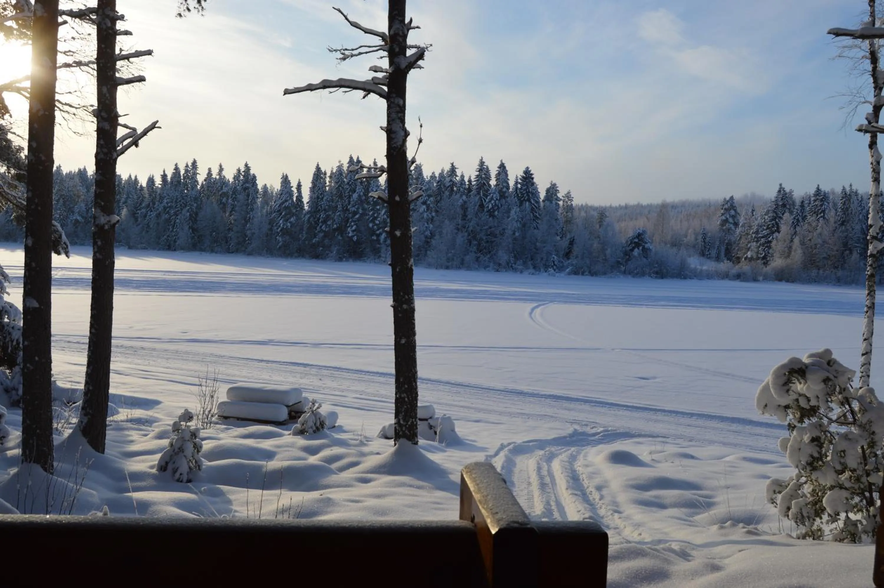 Winter in Rinnepelto Holiday Cottages