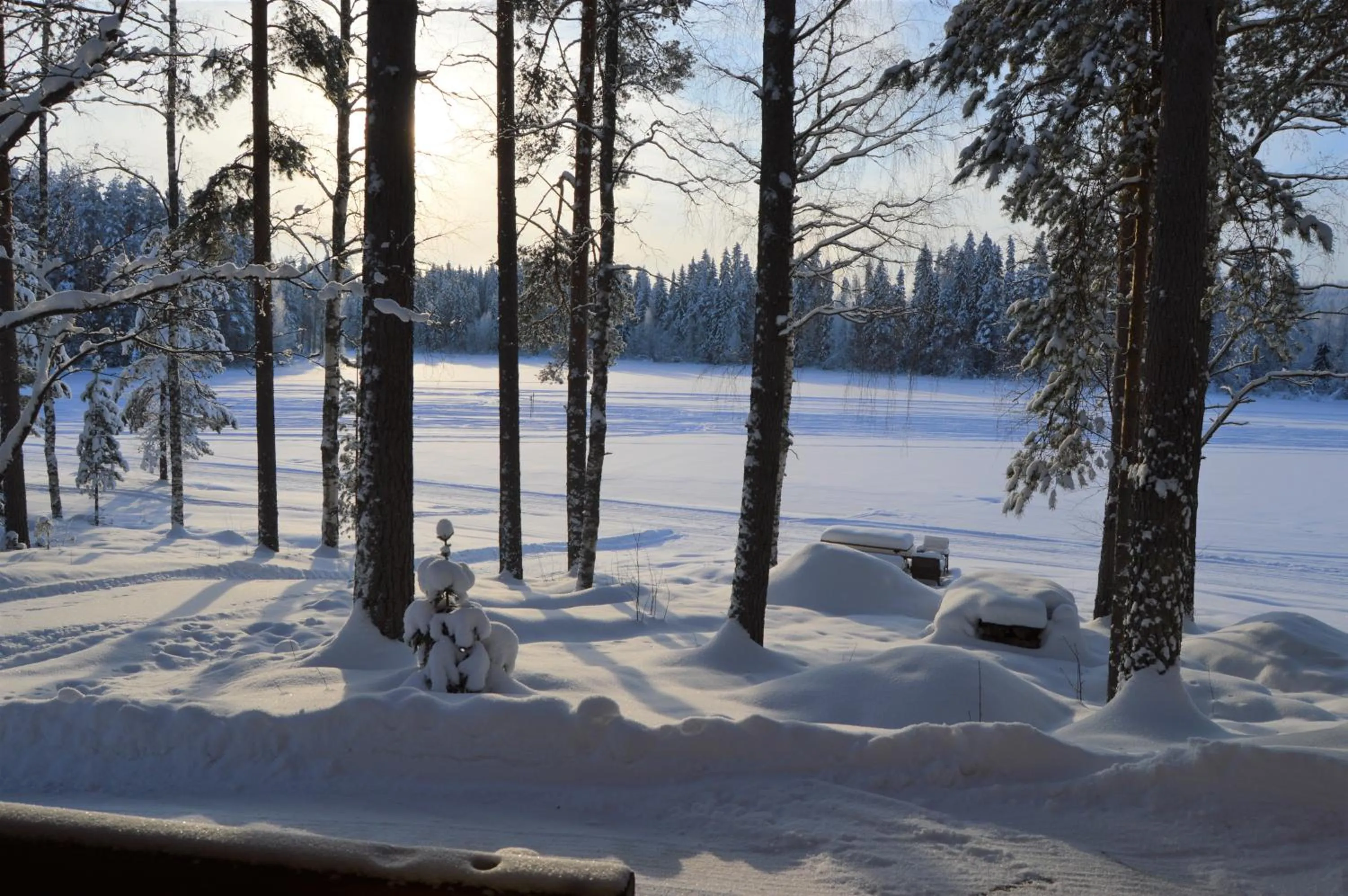 Lake view in Rinnepelto Holiday Cottages