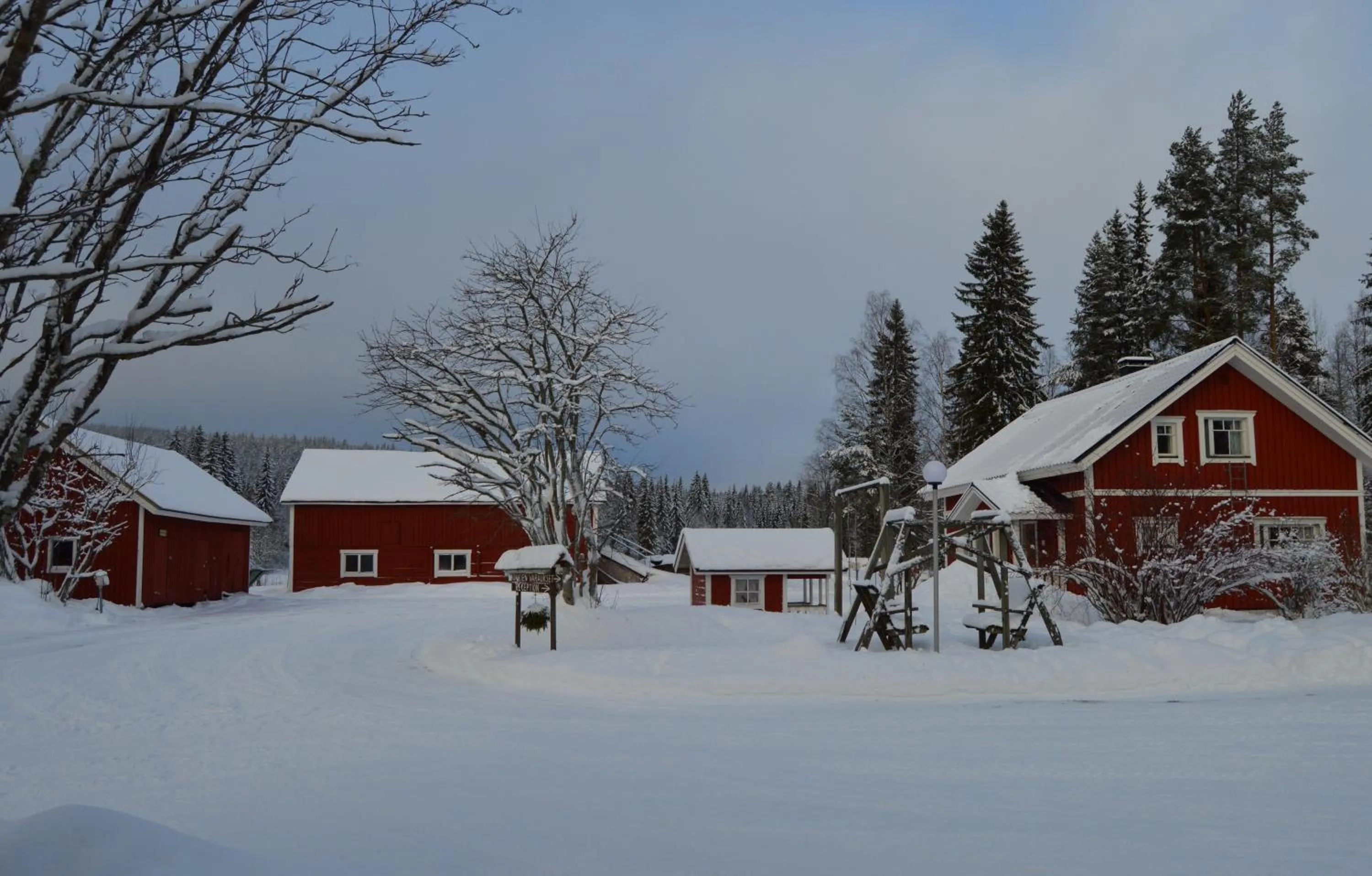 Winter in Rinnepelto Holiday Cottages