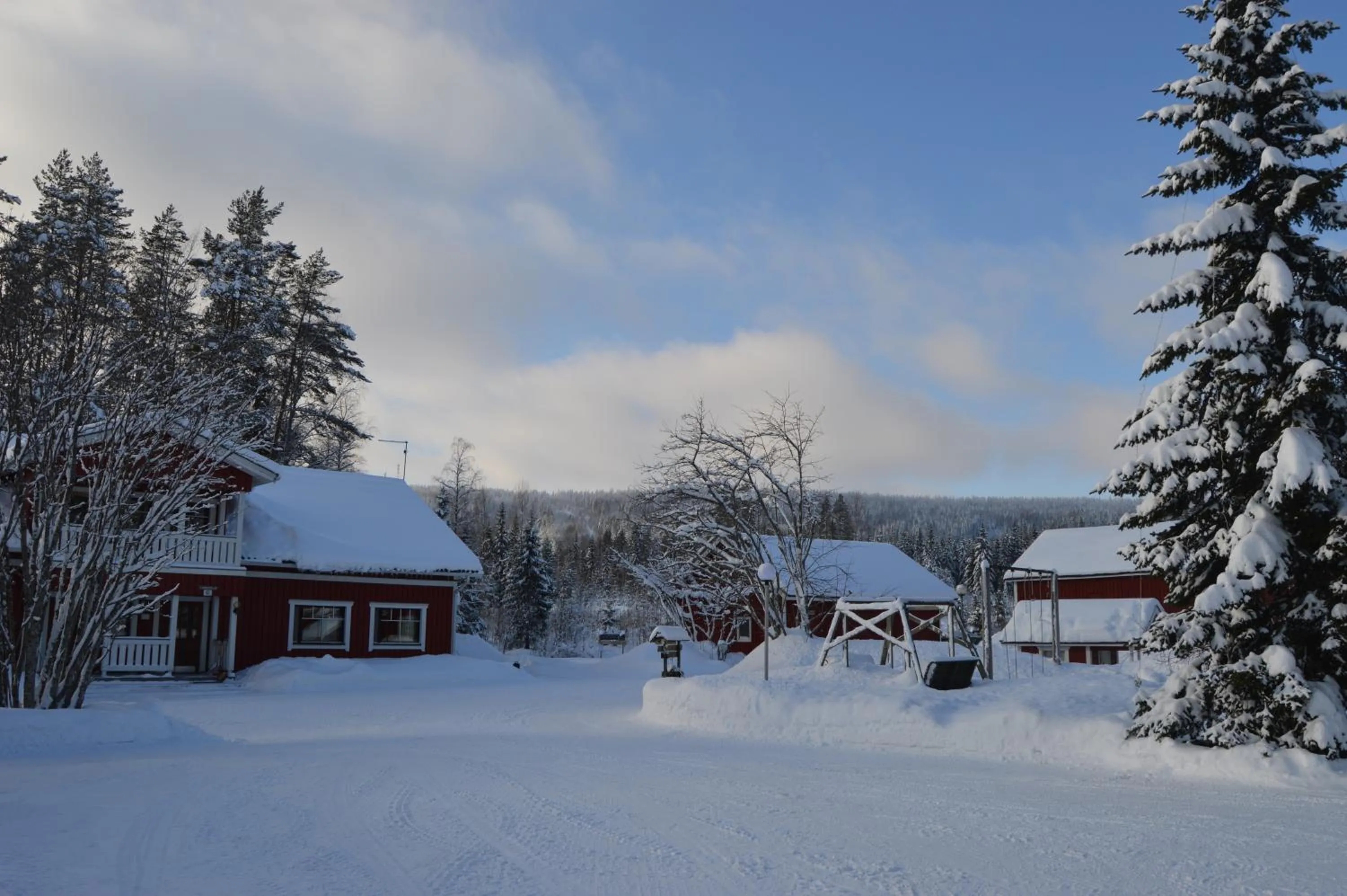Winter in Rinnepelto Holiday Cottages