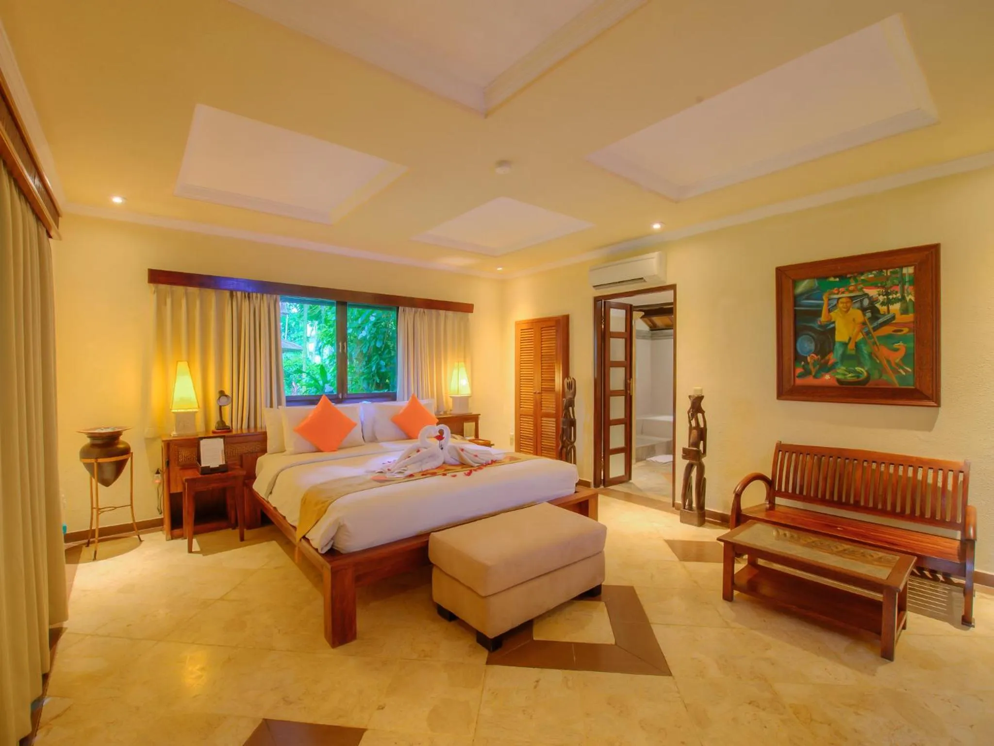 Bedroom, Bed in Hotel Vila Lumbung