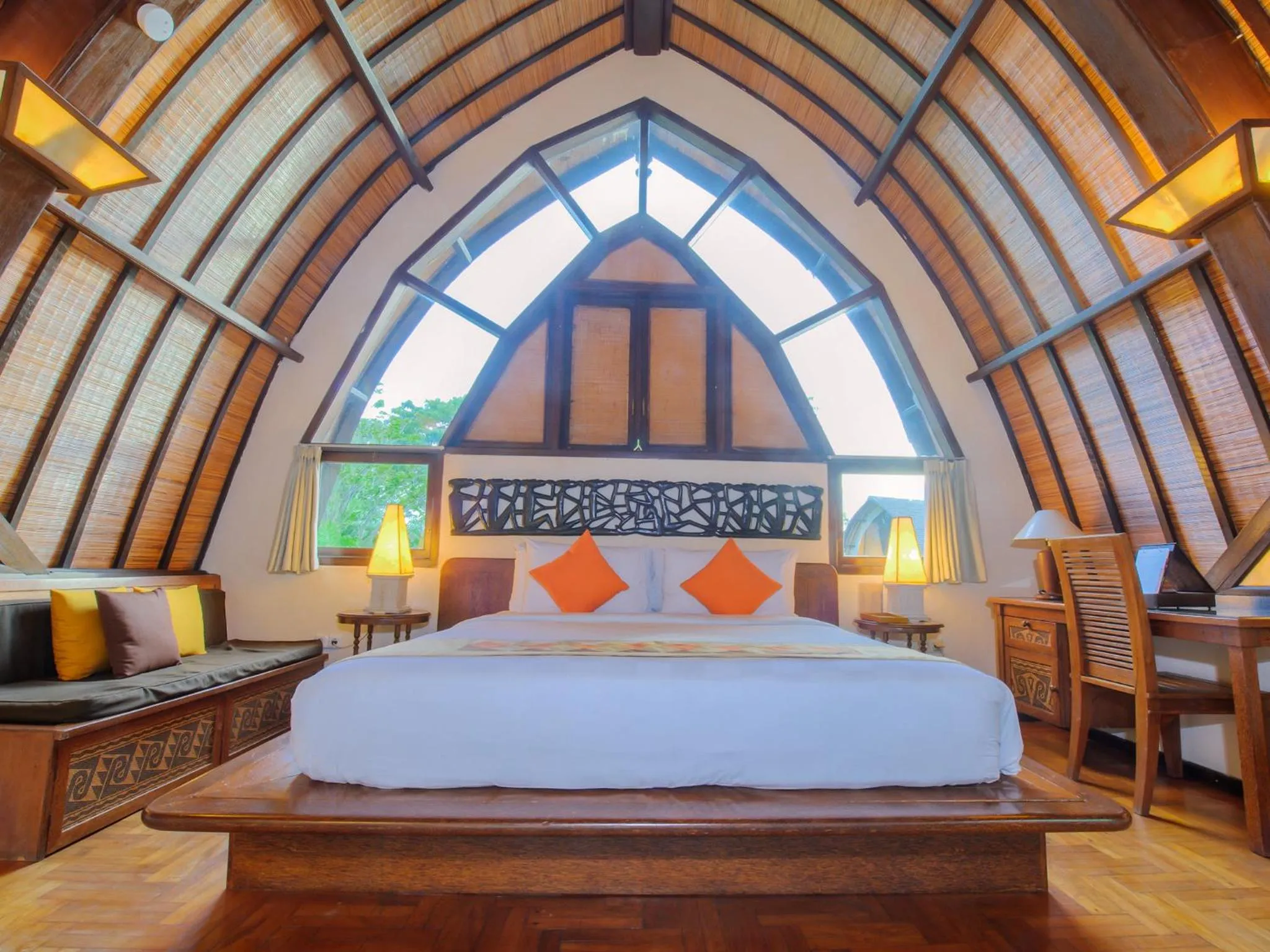 Bedroom, Bed in Hotel Vila Lumbung