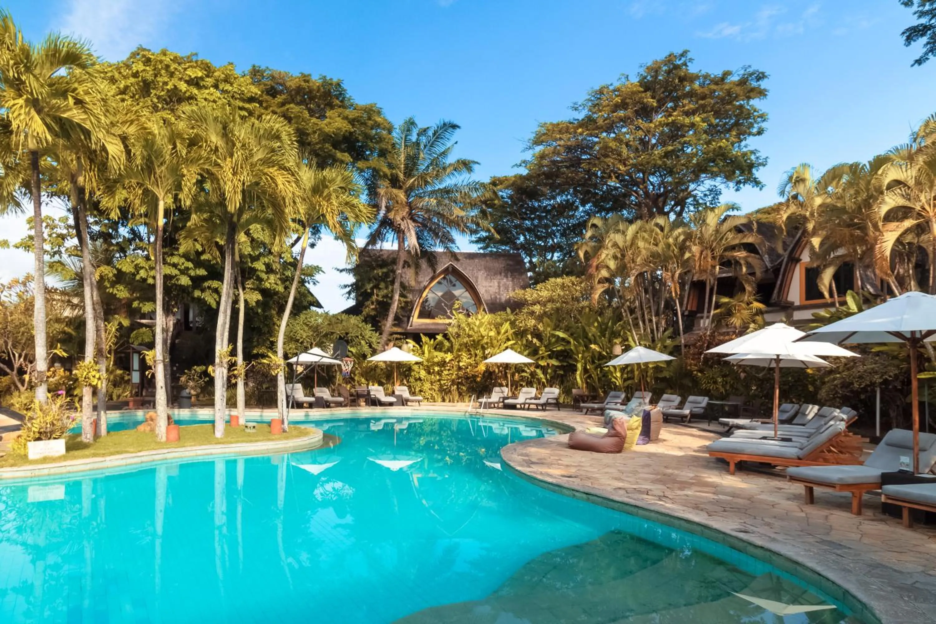 Pool view in Hotel Vila Lumbung