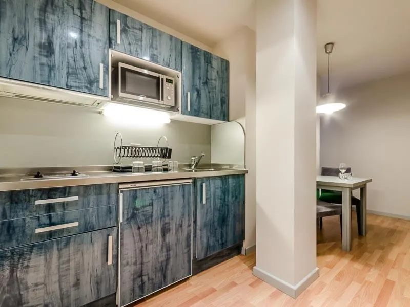 Kitchen or kitchenette in Hotel Nagusi