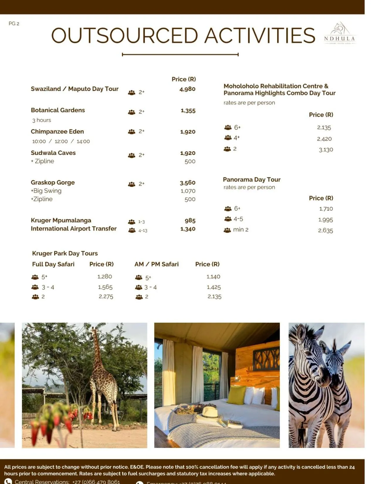 Activities in Ndhula Luxury Tented Lodge