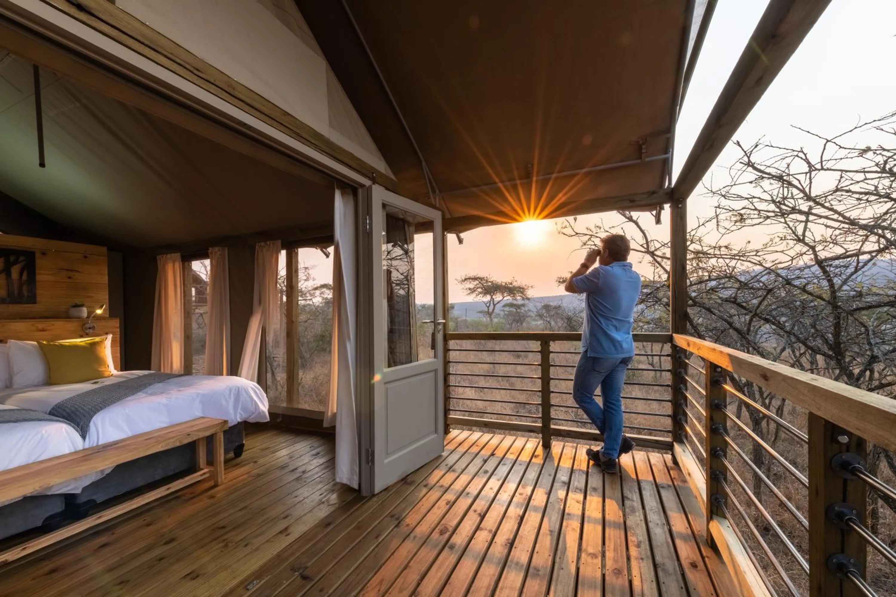 Balcony/Terrace in Ndhula Luxury Tented Lodge